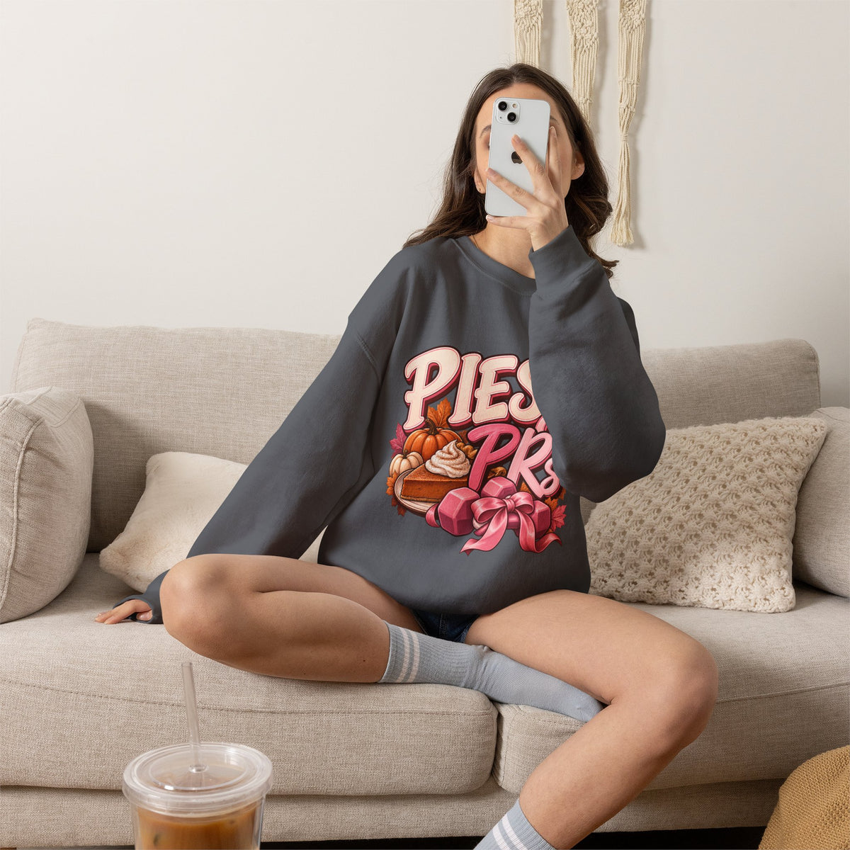 Sweatshirt — "Pies & PRs" Fall Pie Baking Graphic Crewneck