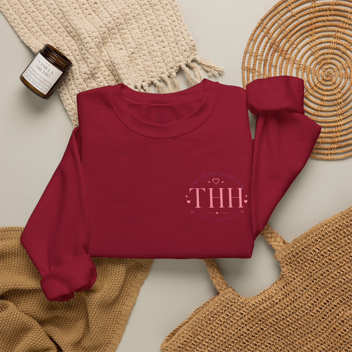 Crewneck Sweatshirt — Grateful Stronger Than Yesterday Graphic (Wellness, Recovery & Gratitude)