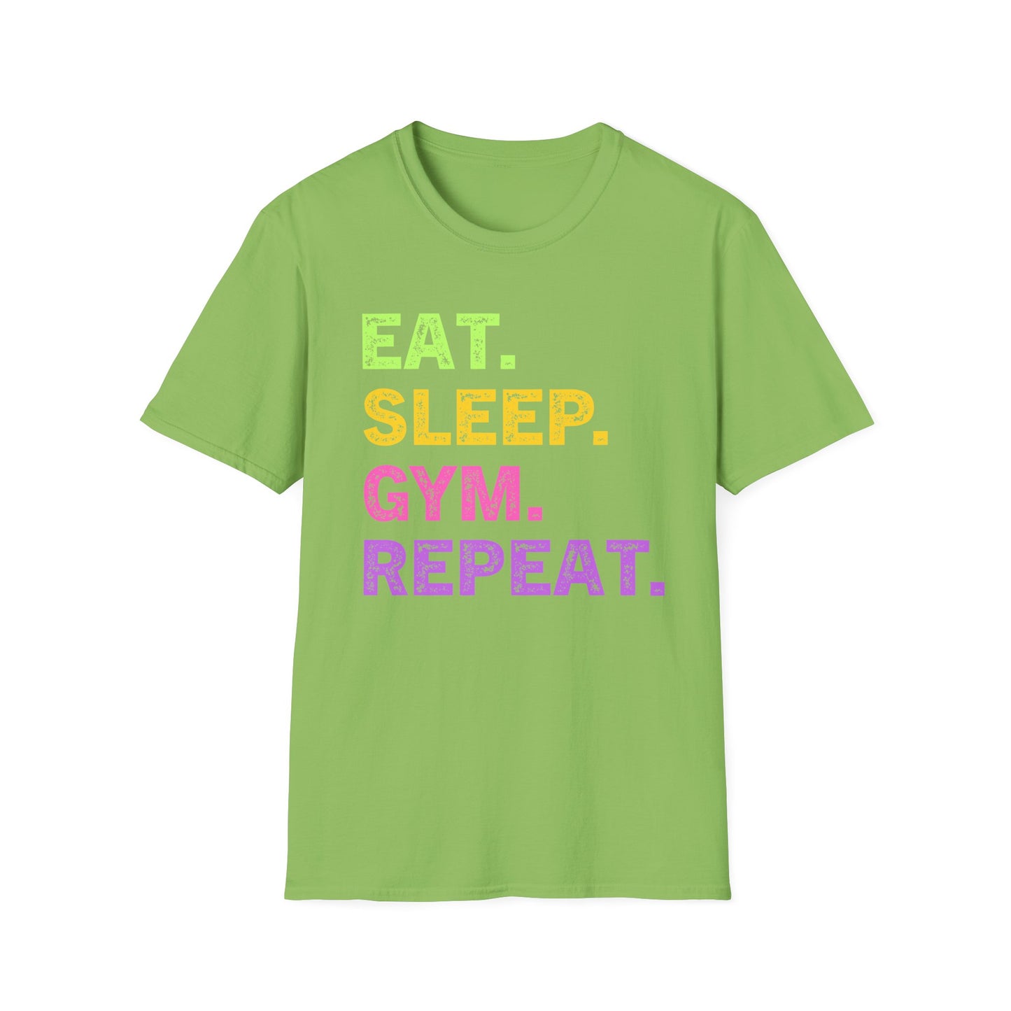Eat. Sleep. Gym. Repeat. Fitness T-Shirt — Motivational Workout Tee