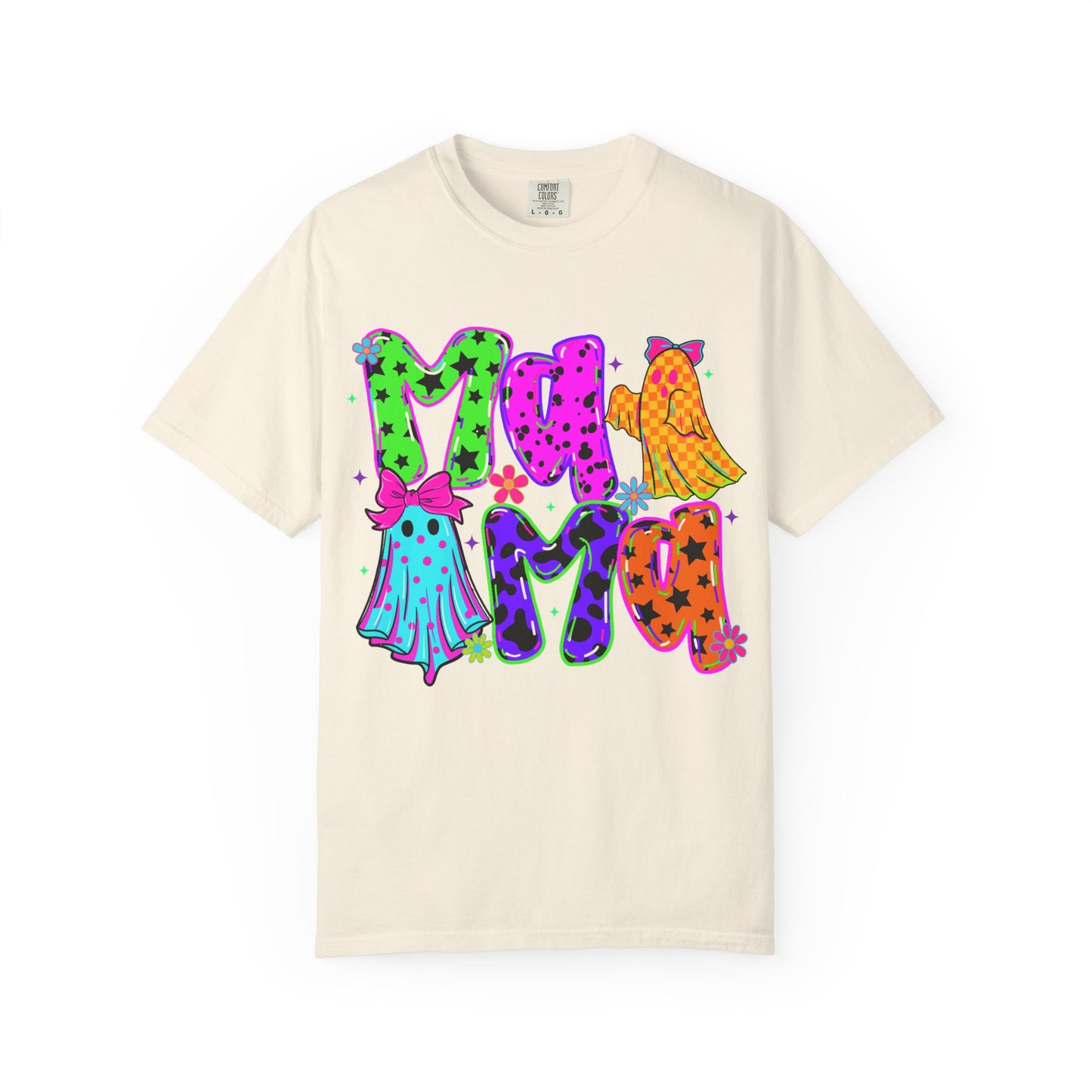 Graphic T-Shirt — Colorful 'Mama' Ghosts Halloween Shirt