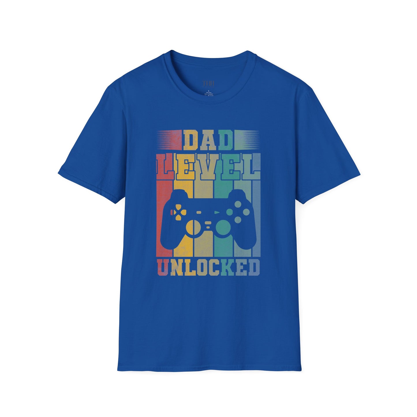 Dad Level Unlocked T-Shirt — Retro Gamer Controller Father’s Day Tee