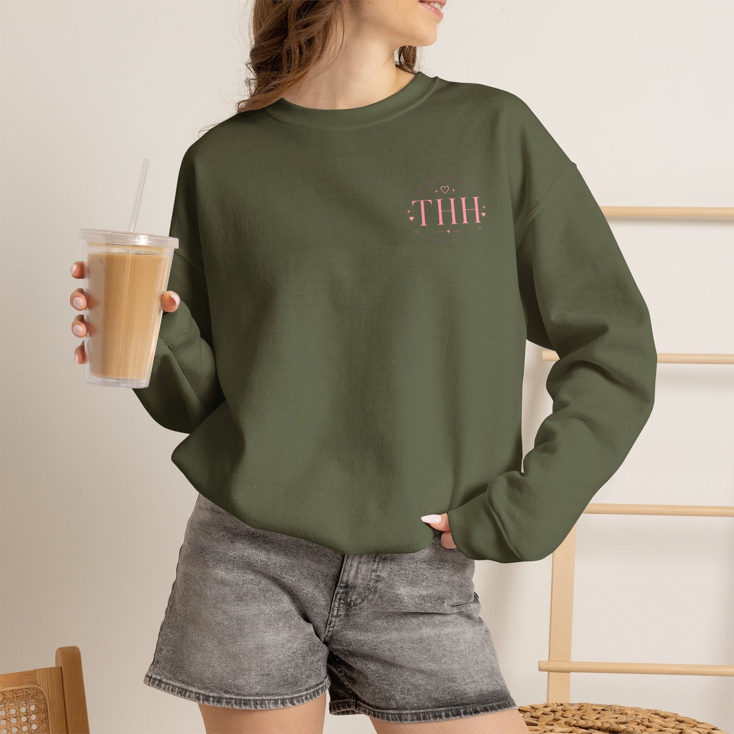 Crewneck Sweatshirt — "Stay Scary, Lift Heavy, Chase Goals" Halloween Gym Graphic