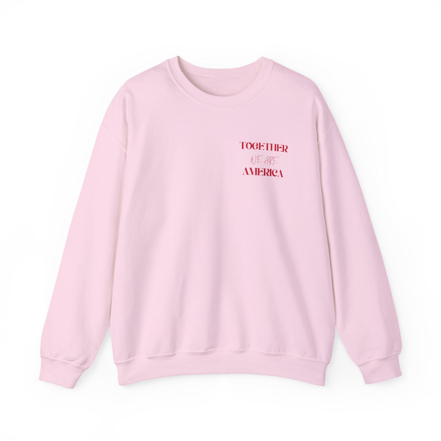 Crewneck Sweatshirt — 'Together We Rise' Love & International Flags Peace Design