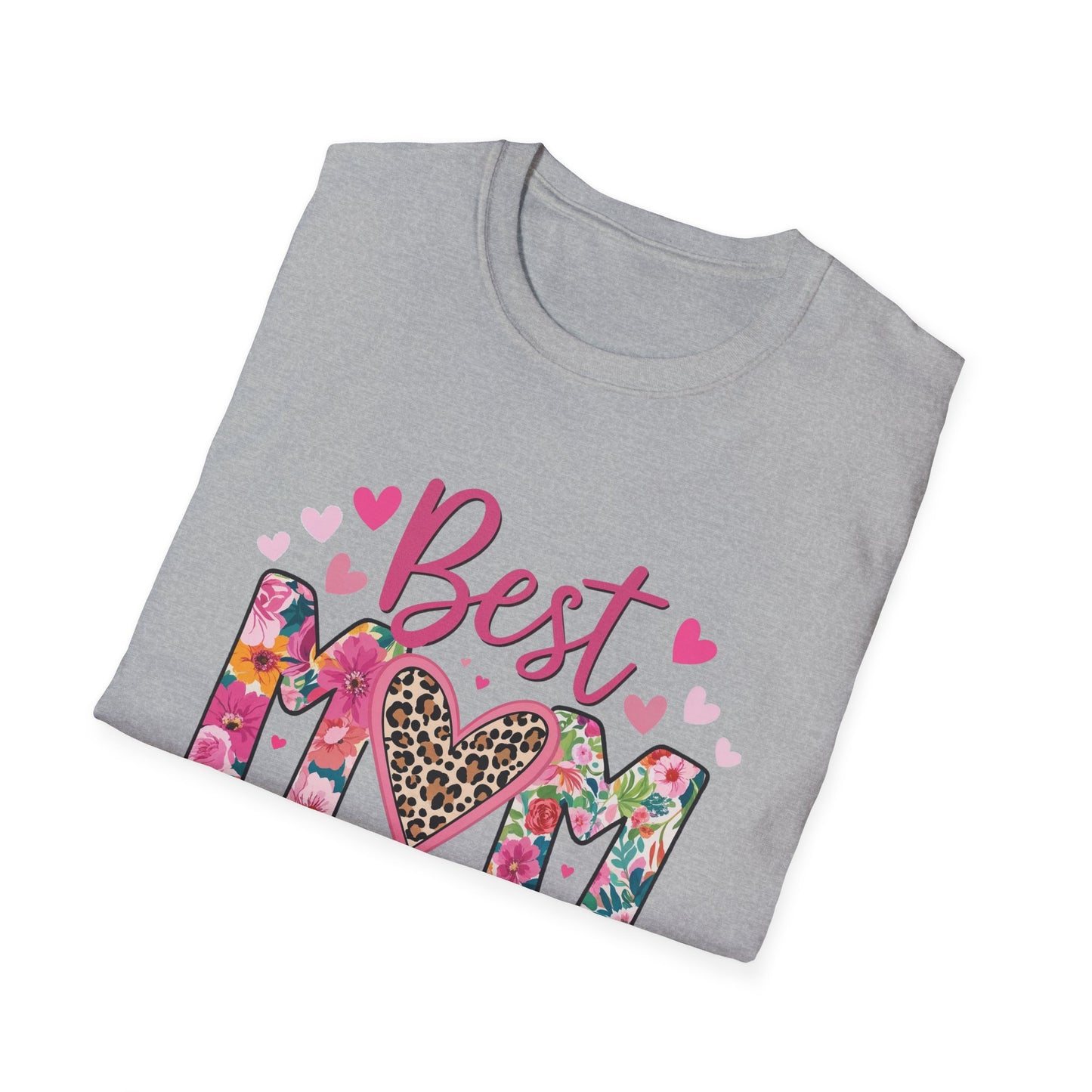 Best Mom Ever T-Shirt — Floral & Leopard Heart Mother's Day Tee