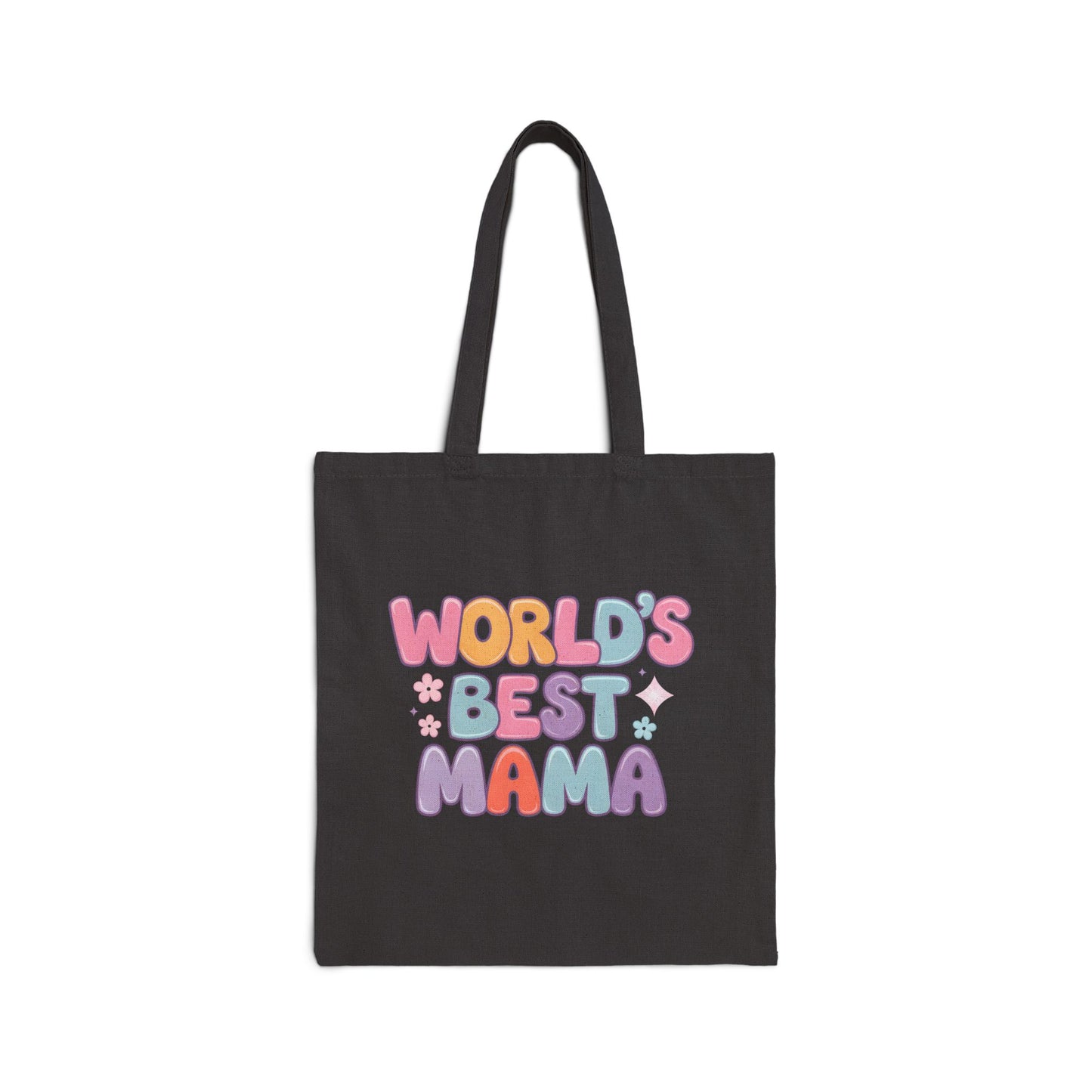 Tote Bag — "World's Best Mama" Retro Pastel Mother's Day Gift