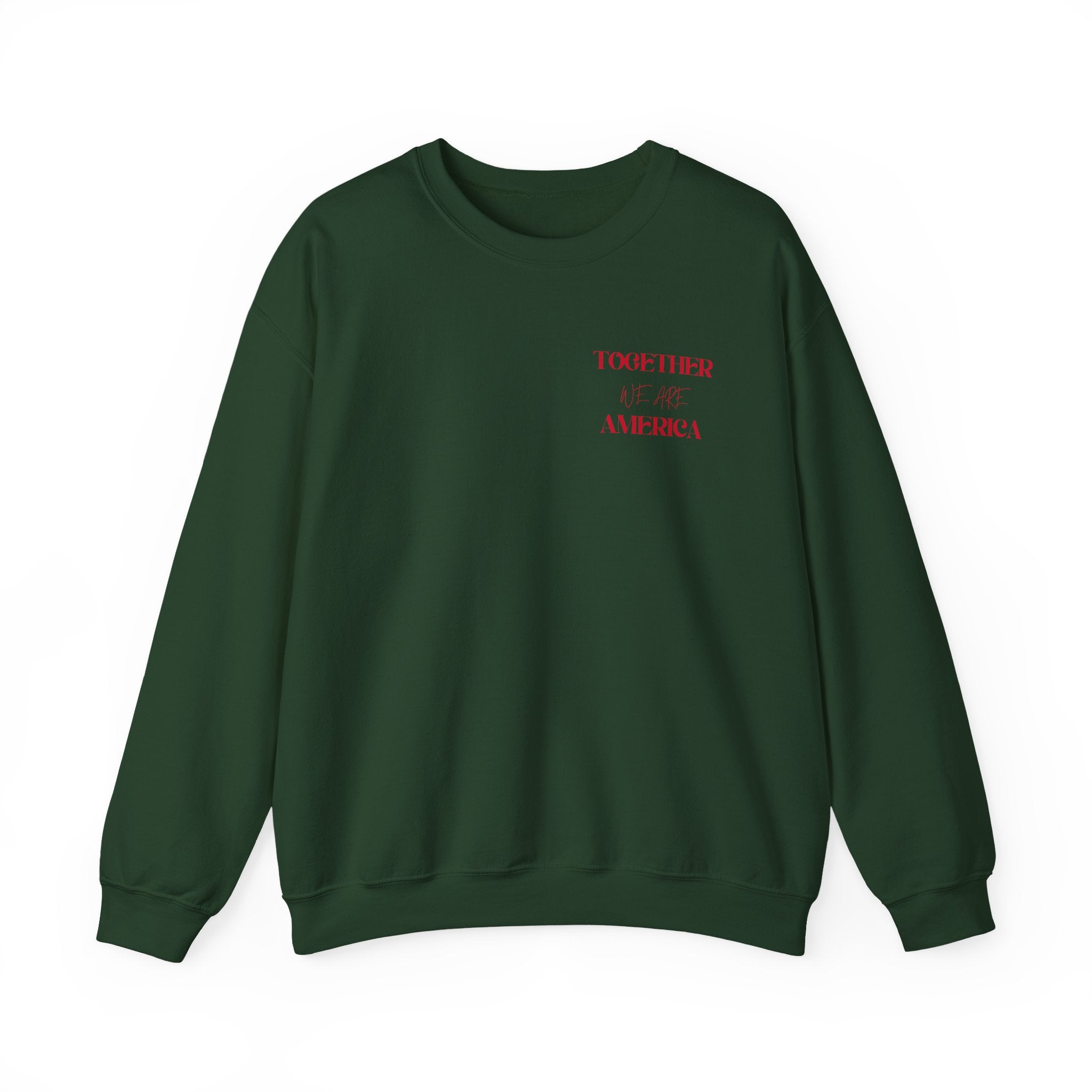 Crewneck Sweatshirt — 'Together We Rise' Love & International Flags Peace Design