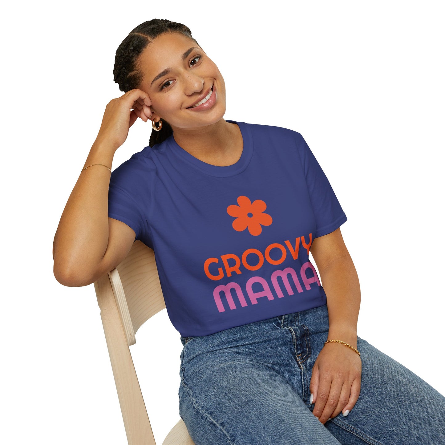 Groovy Mama T-Shirt — Retro Flower Mom Tee for Mothers Day & '70s Vibe