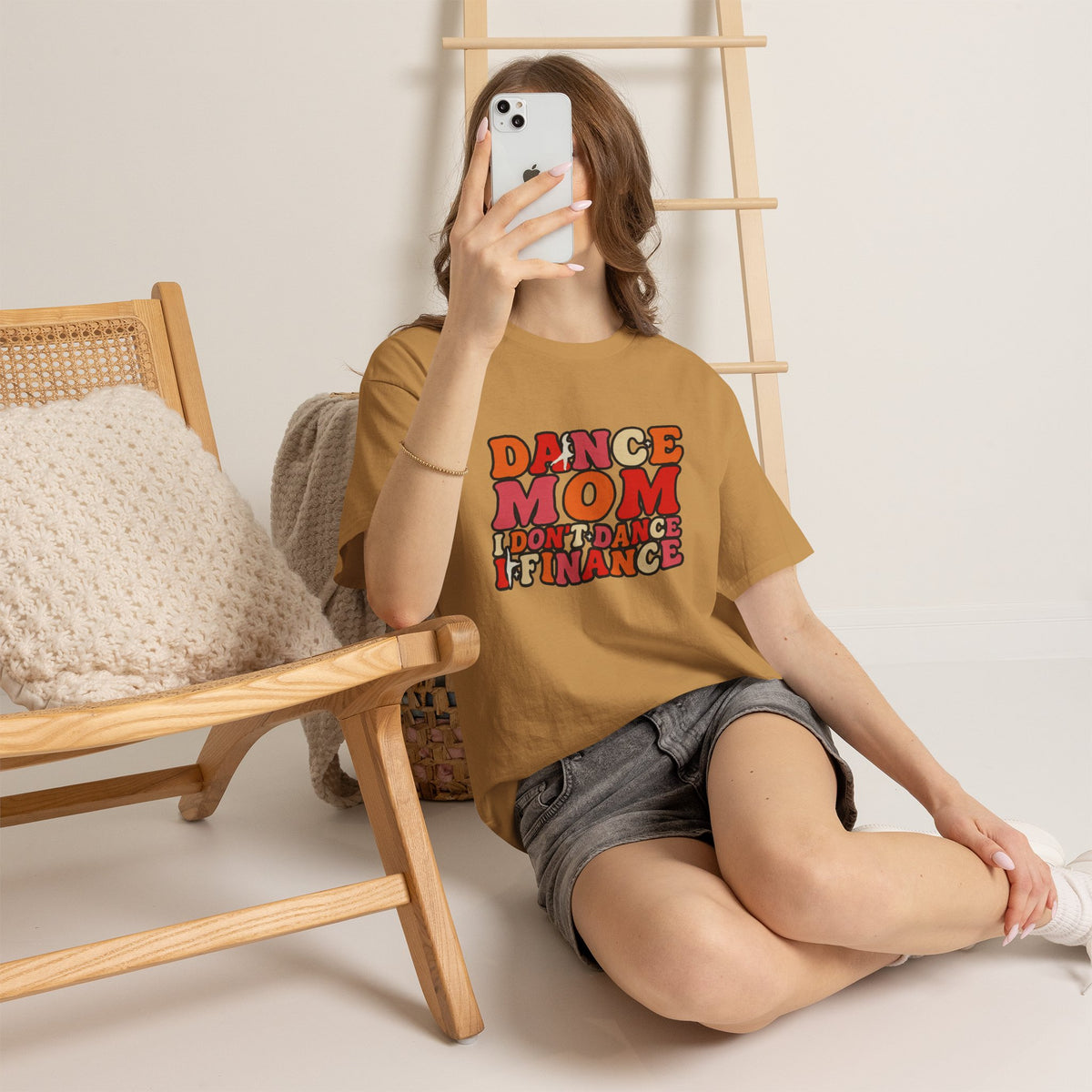 Dance Mom Graphic Tee - “Dance Mom I Don’t Dance I Finance” Retro Typography Shirt