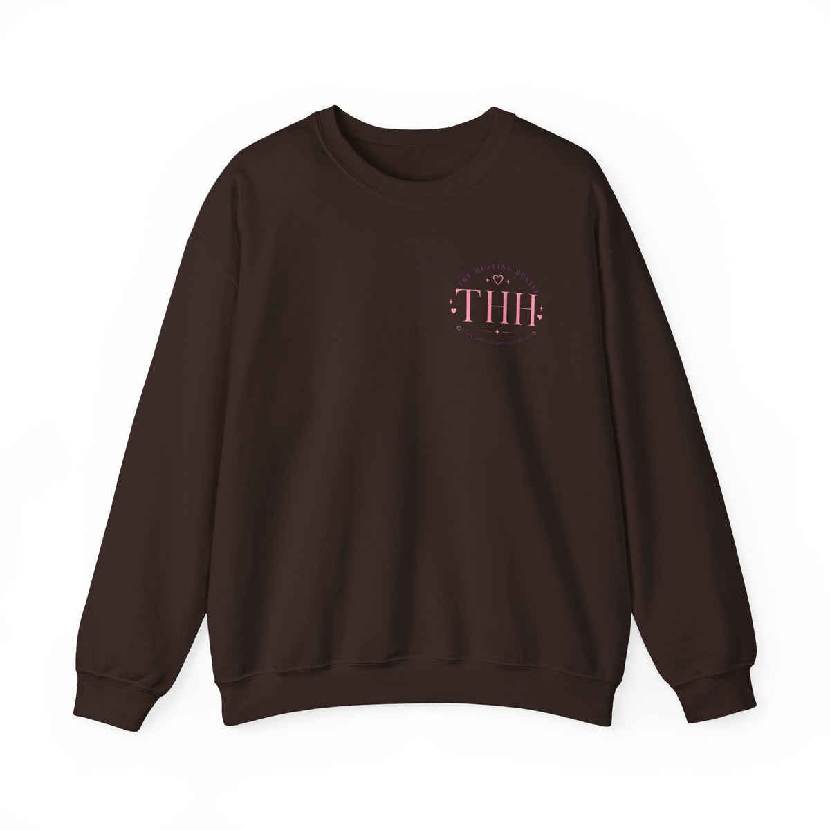 Crewneck Sweatshirt — Grateful Stronger Than Yesterday Graphic (Wellness, Recovery & Gratitude)
