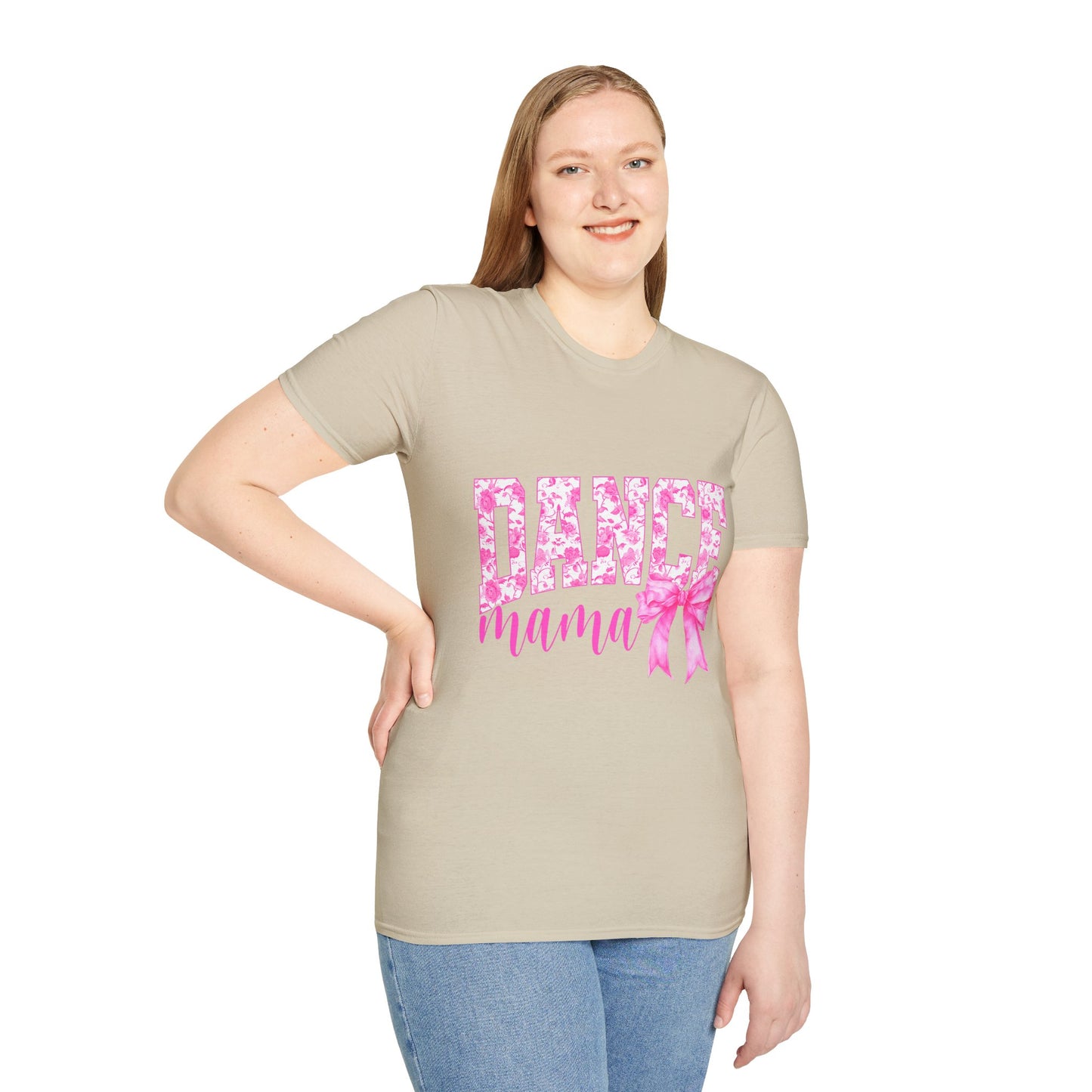 Dance Mama T-Shirt — Pink Floral Dance Mom Tee with Bow
