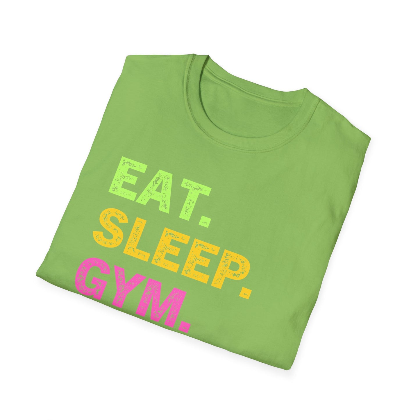 Eat. Sleep. Gym. Repeat. Fitness T-Shirt — Motivational Workout Tee