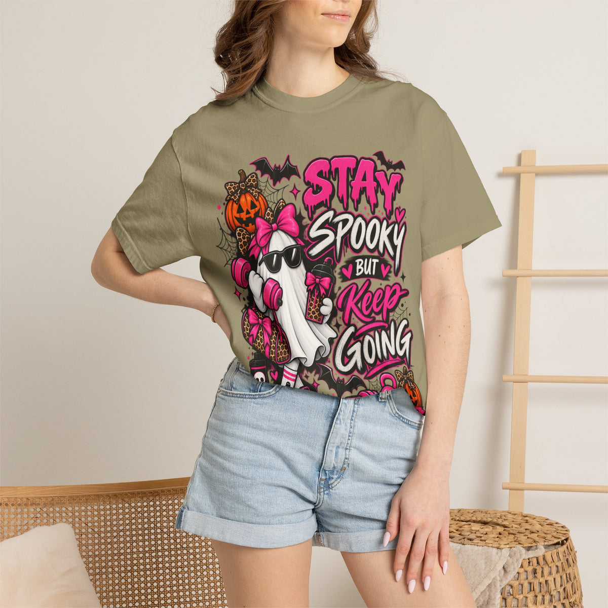 Stay Spooky But Keep Going Graphic T-Shirt