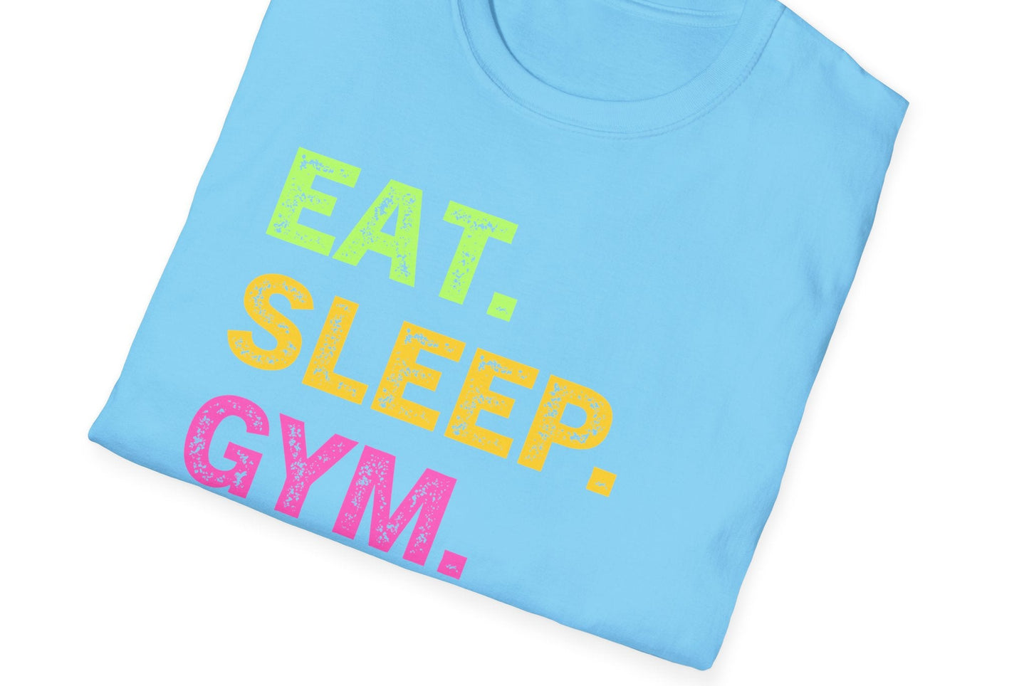 Eat. Sleep. Gym. Repeat. Fitness T-Shirt — Motivational Workout Tee