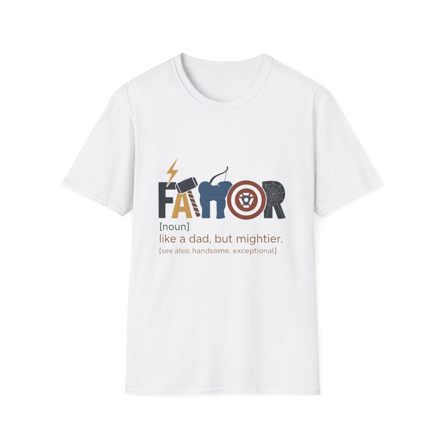 Superhero Dad Definition T-Shirt — “FAVOR: like a dad, but mightier” Funny Father’s Day Tee