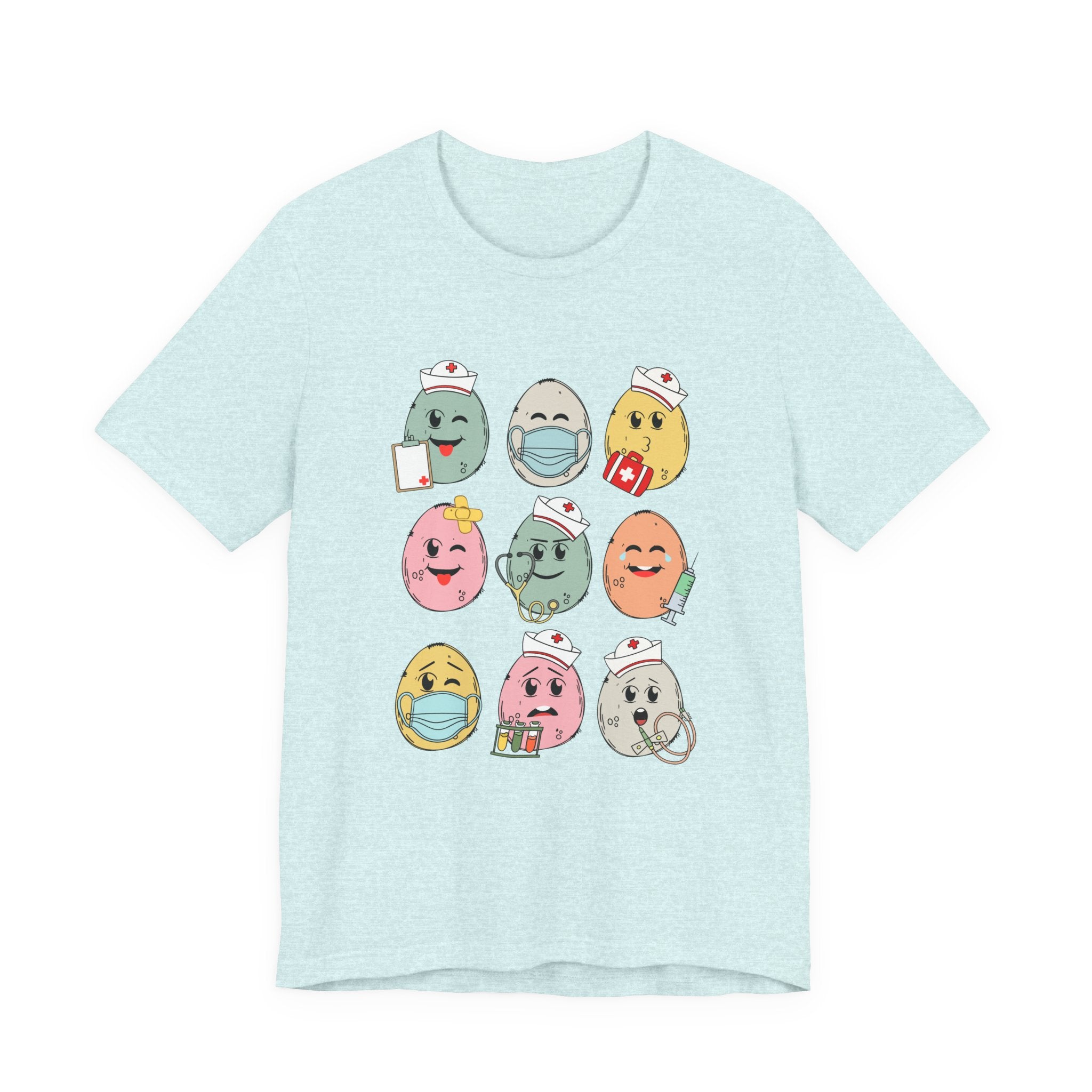Cute Nurse Egg Emoji T-Shirt – Healthcare Worker Appreciation Tee