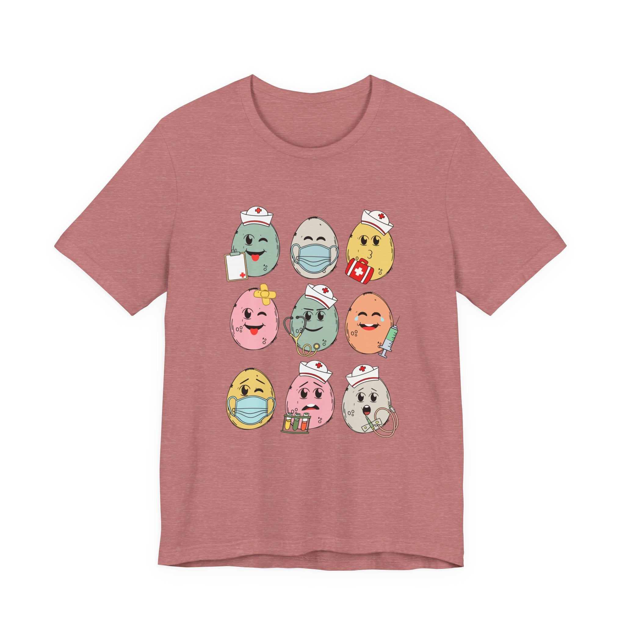 Cute Nurse Egg Emoji T-Shirt – Healthcare Worker Appreciation Tee