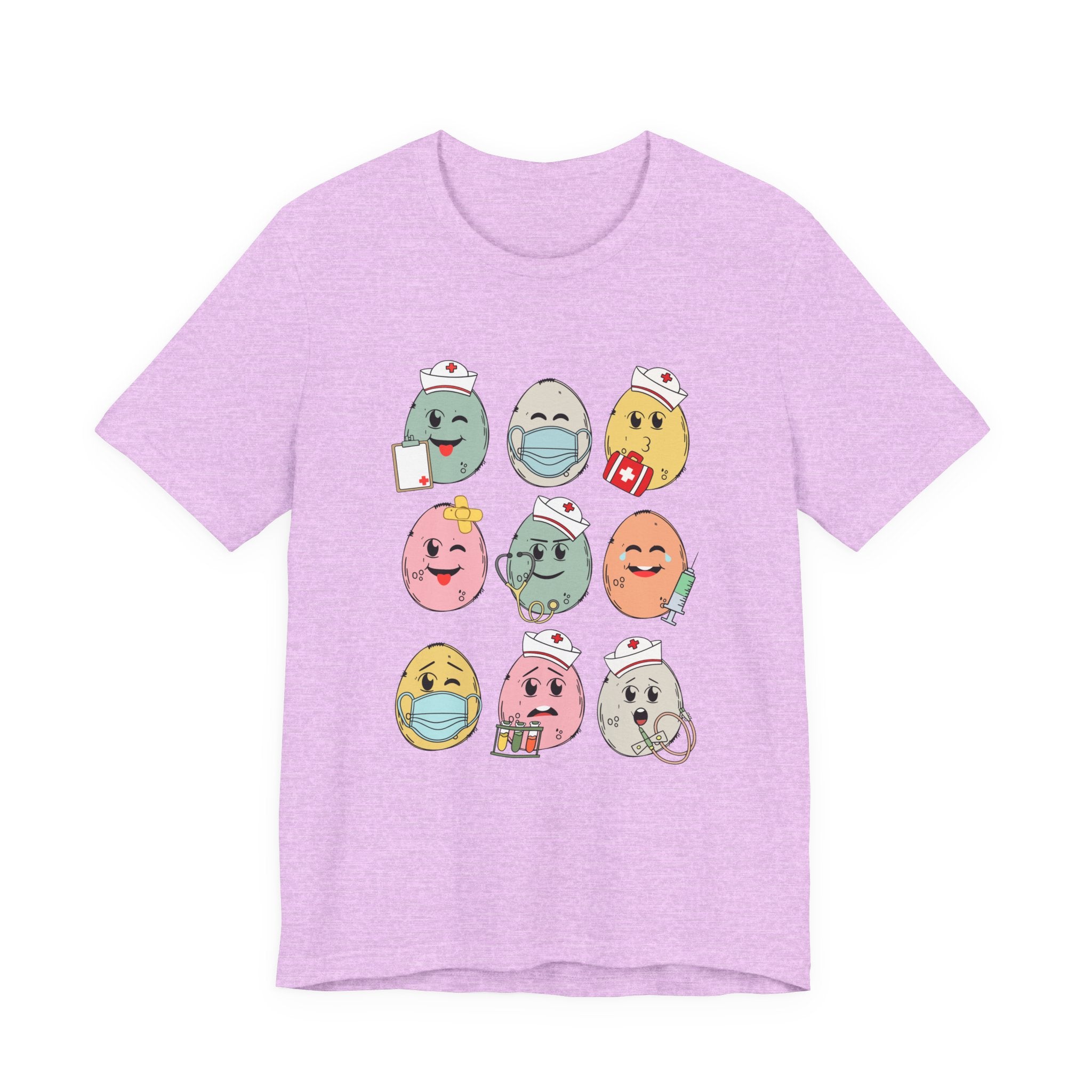 Cute Nurse Egg Emoji T-Shirt – Healthcare Worker Appreciation Tee