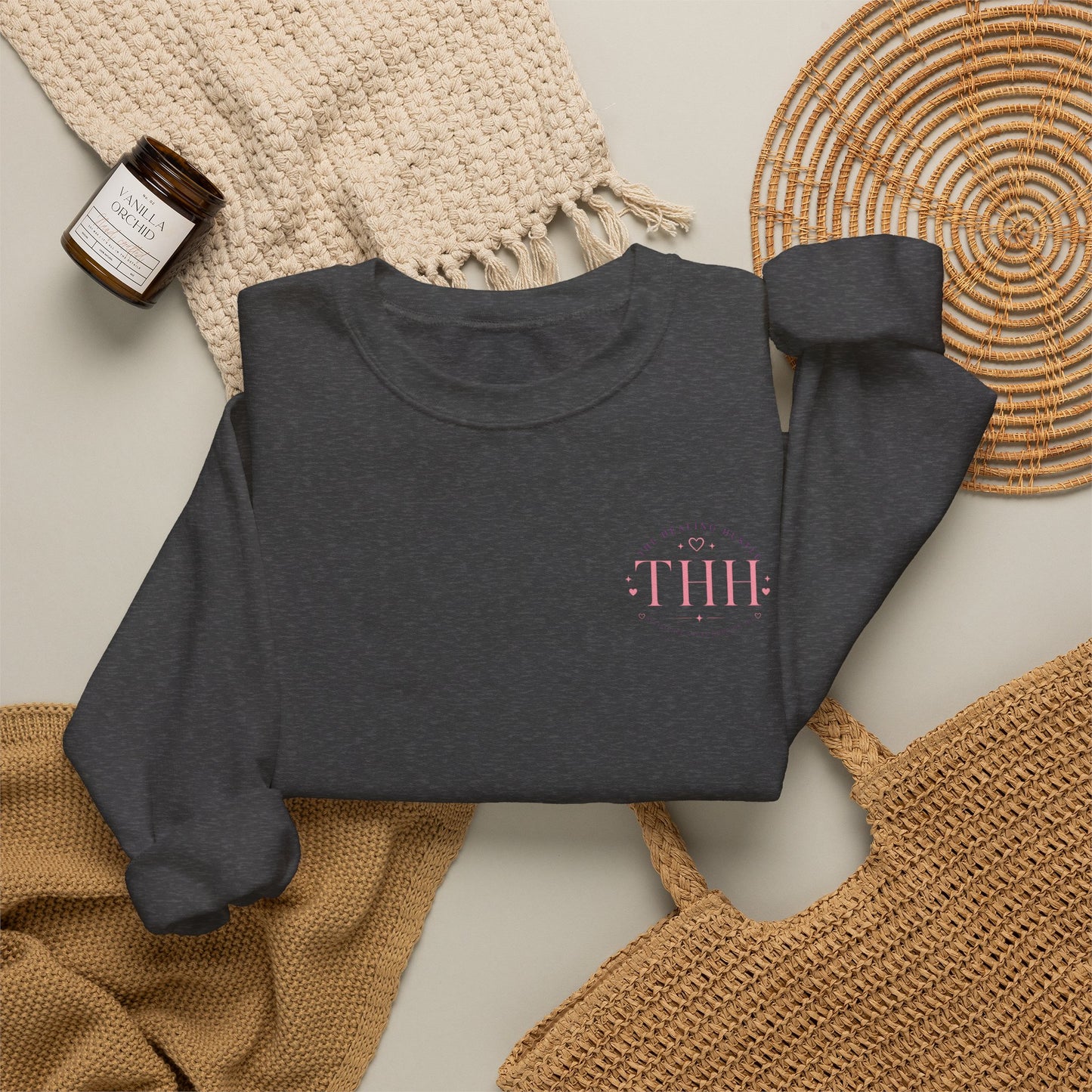 Crewneck Sweatshirt — "Stay Scary, Lift Heavy, Chase Goals" Halloween Gym Graphic