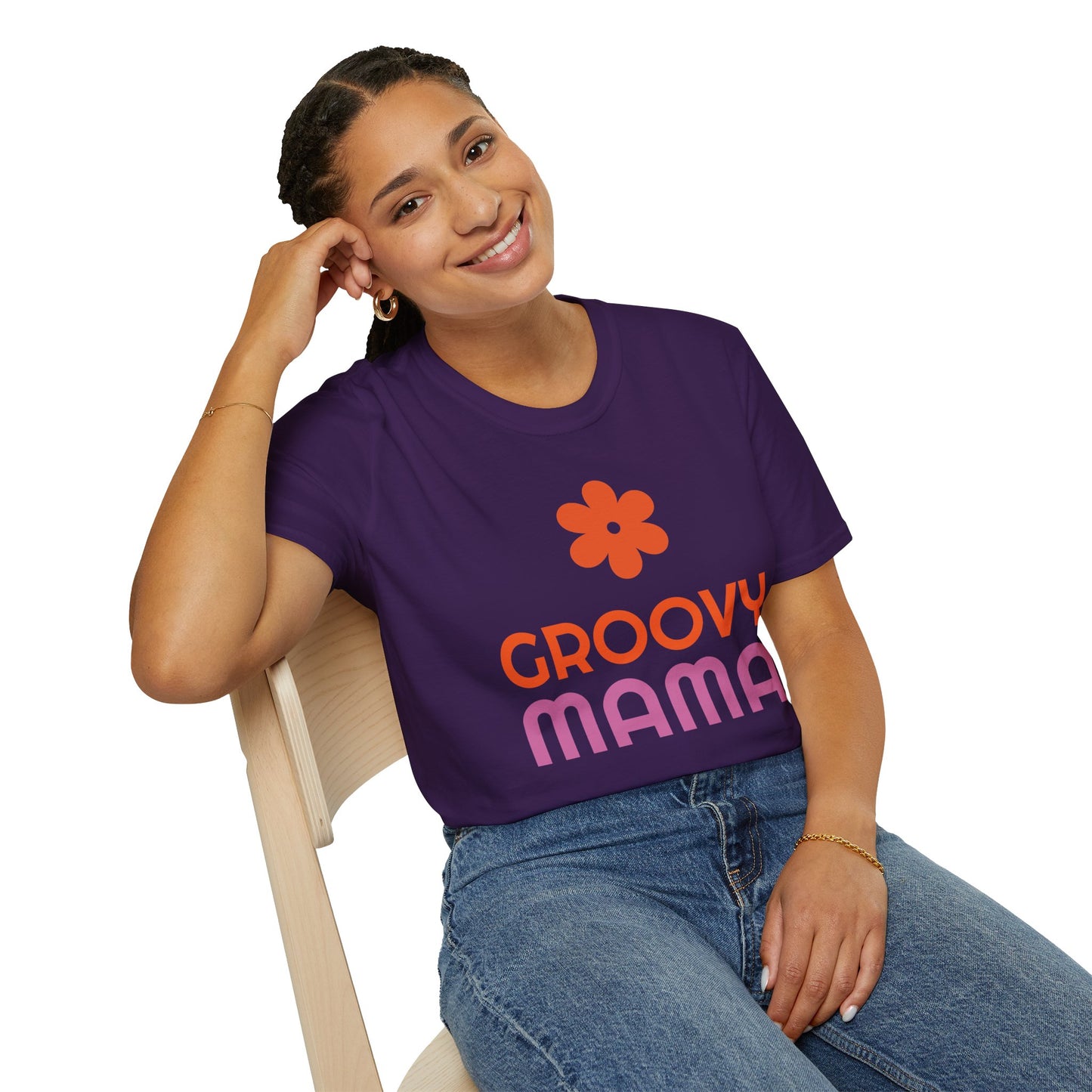 Groovy Mama T-Shirt — Retro Flower Mom Tee for Mothers Day & '70s Vibe