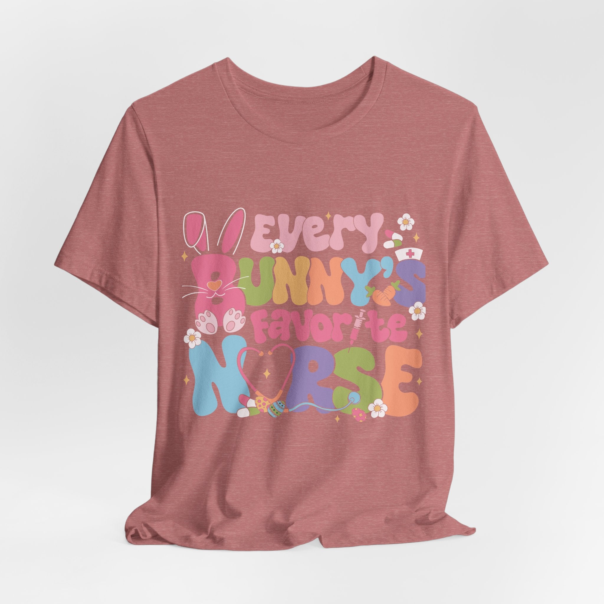 Nurse Tee — "Every Bunny's Favorite Nurse" Pastel Easter Nursing T-Shirt