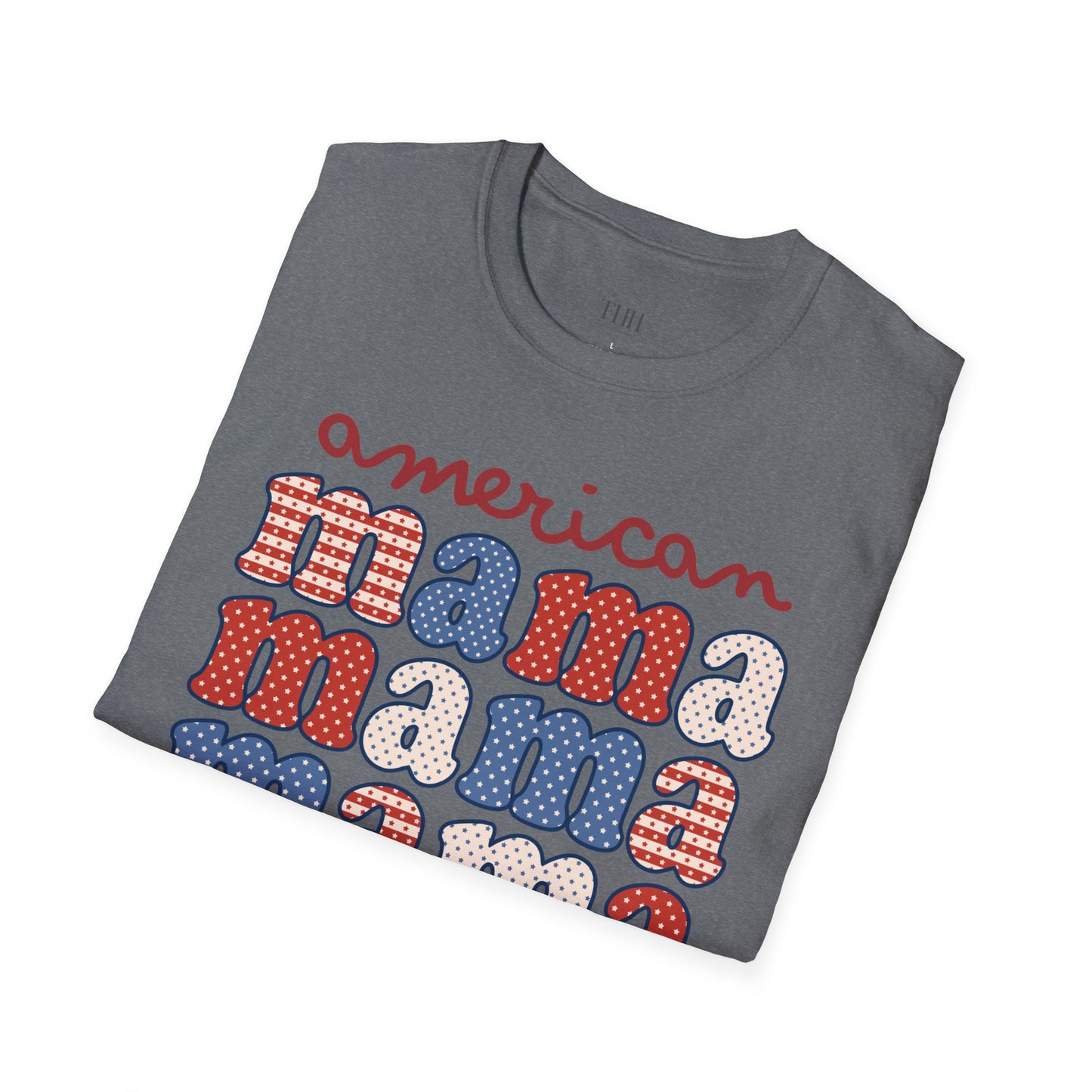 American Mama T-Shirt — Retro Patriotic Mama Tee for 4th of July & Mother's Day