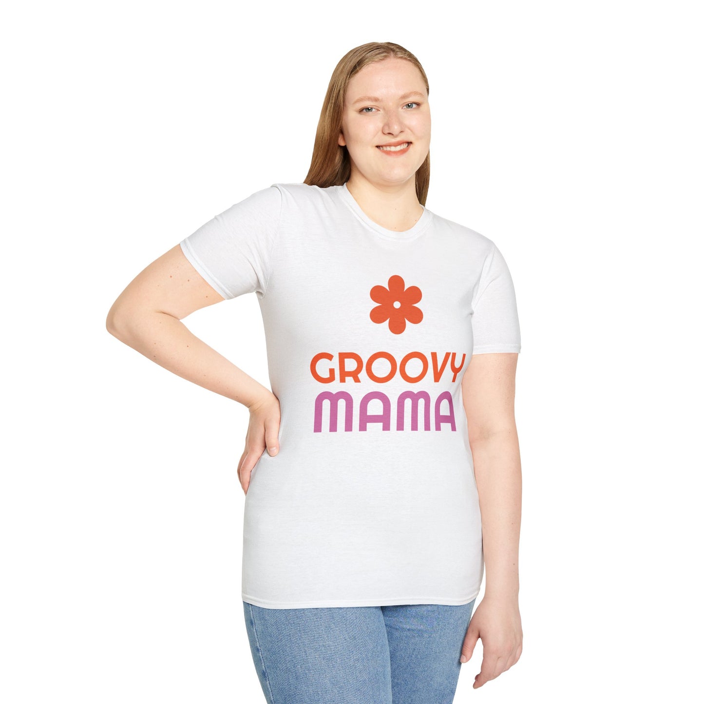 Groovy Mama T-Shirt — Retro Flower Mom Tee for Mothers Day & '70s Vibe