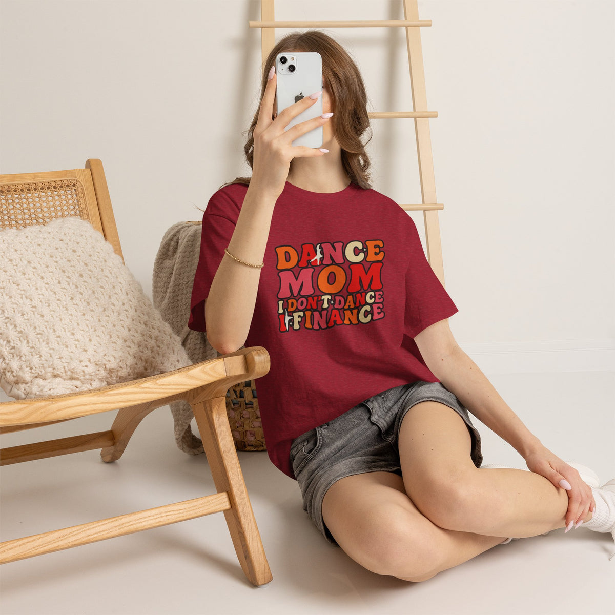 Dance Mom Graphic Tee - “Dance Mom I Don’t Dance I Finance” Retro Typography Shirt