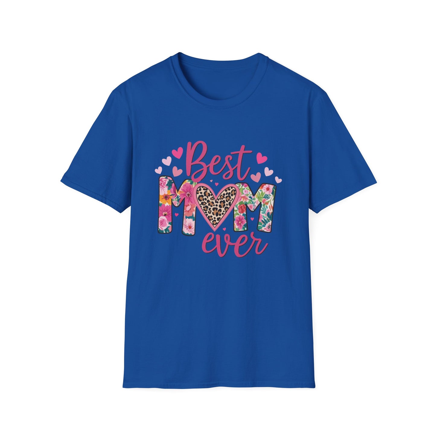 Best Mom Ever T-Shirt — Floral & Leopard Heart Mother's Day Tee