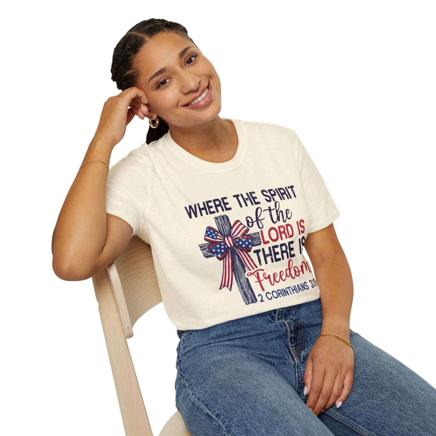 Christian Freedom T-Shirt – "Where the Spirit of the Lord is There is Freedom" (2 Corinthians 3:17)
