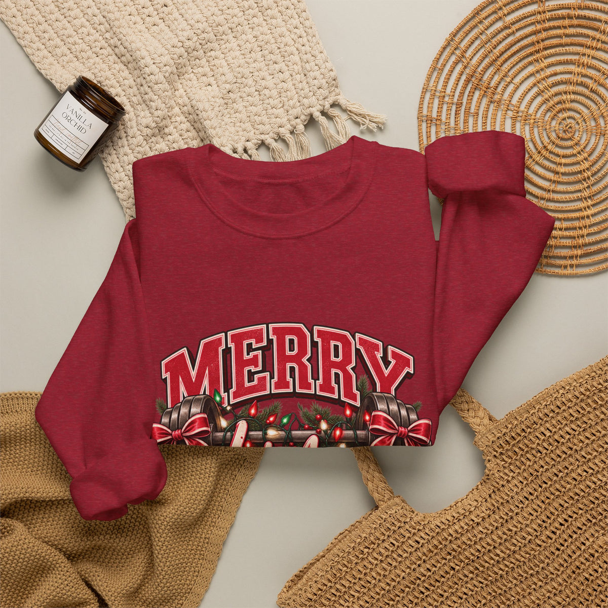 Crewneck Sweatshirt — "Merry Lit-Mas Mama" Christmas Graphic