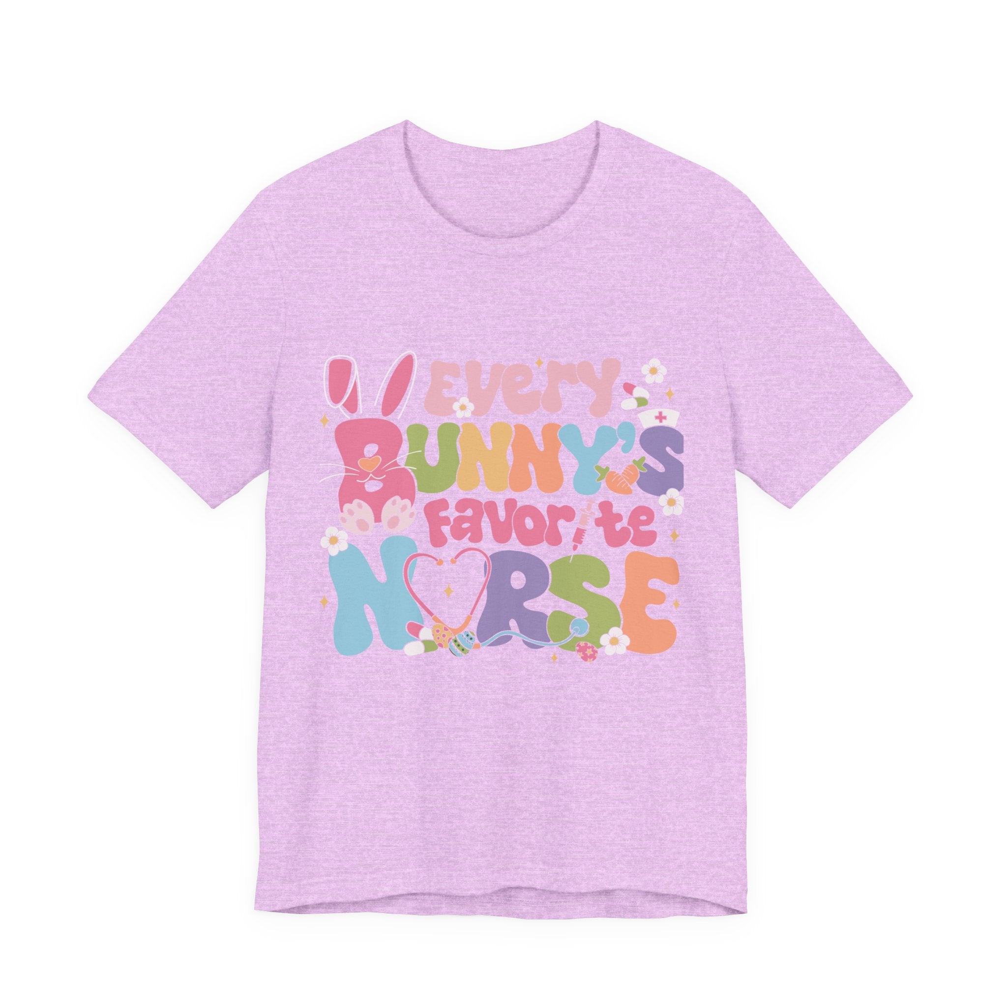 Nurse Tee — "Every Bunny's Favorite Nurse" Pastel Easter Nursing T-Shirt