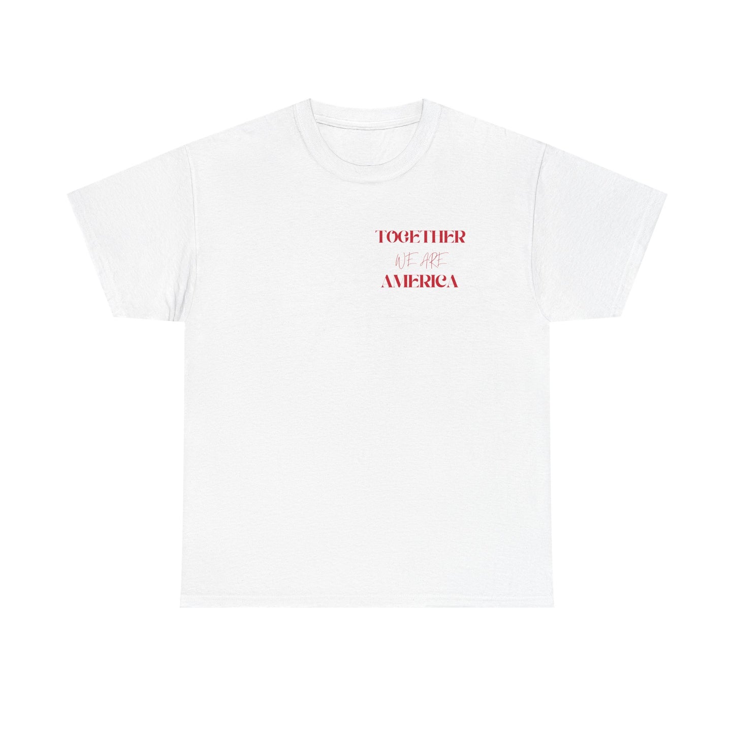 T‑Shirt — “Together for America” Love & Flags Graphic Tee