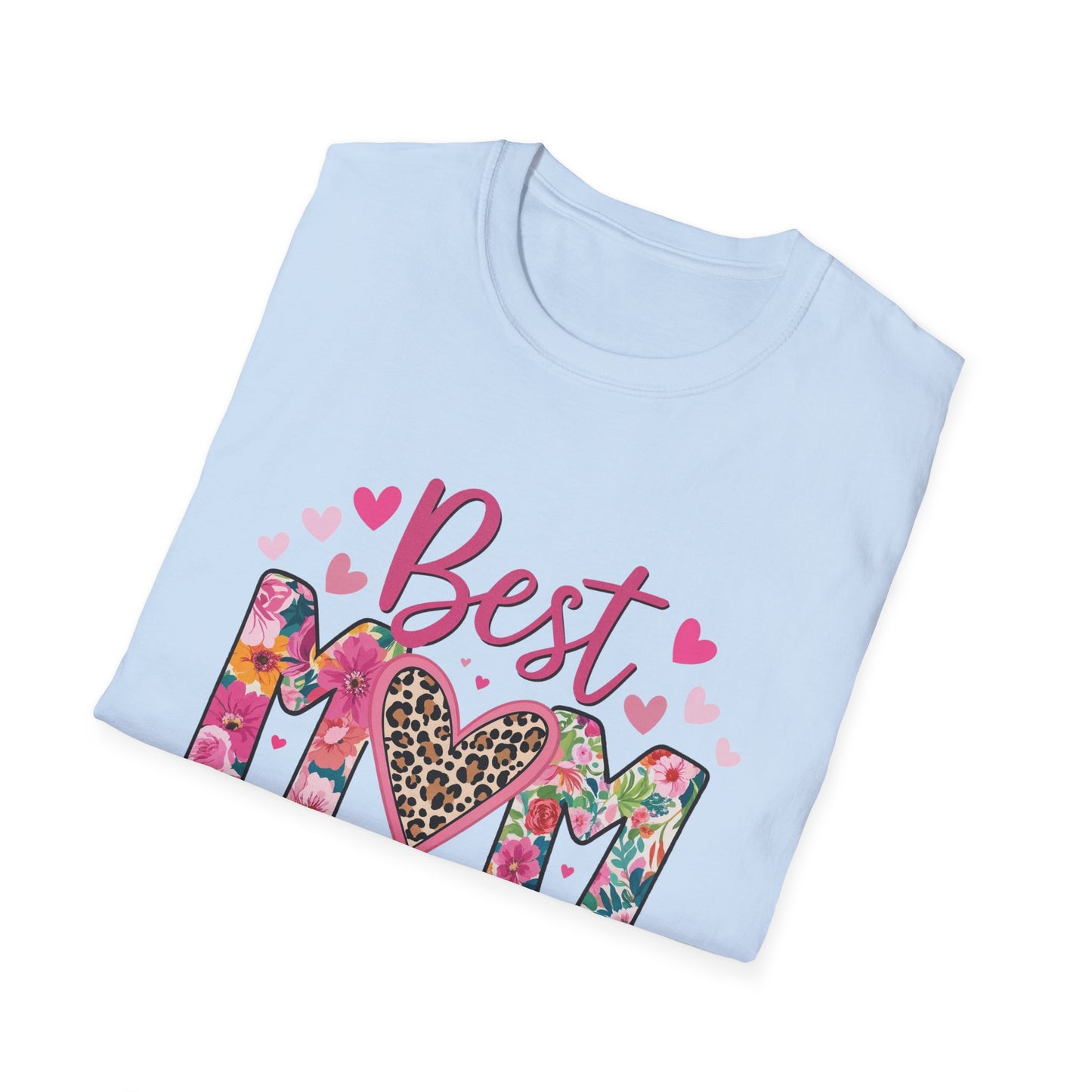 Best Mom Ever T-Shirt — Floral & Leopard Heart Mother's Day Tee