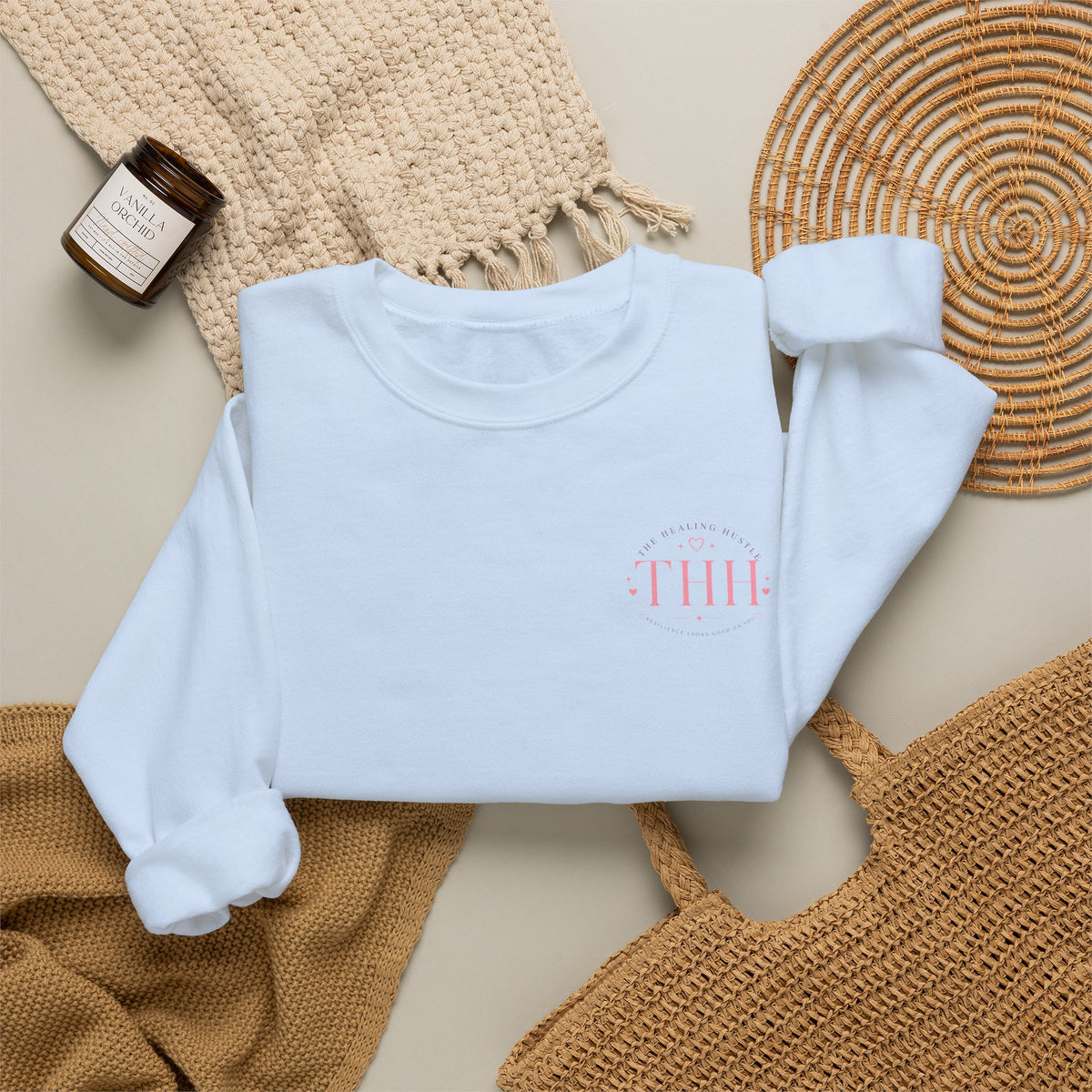 Crewneck Sweatshirt — "Stay Scary, Lift Heavy, Chase Goals" Halloween Gym Graphic