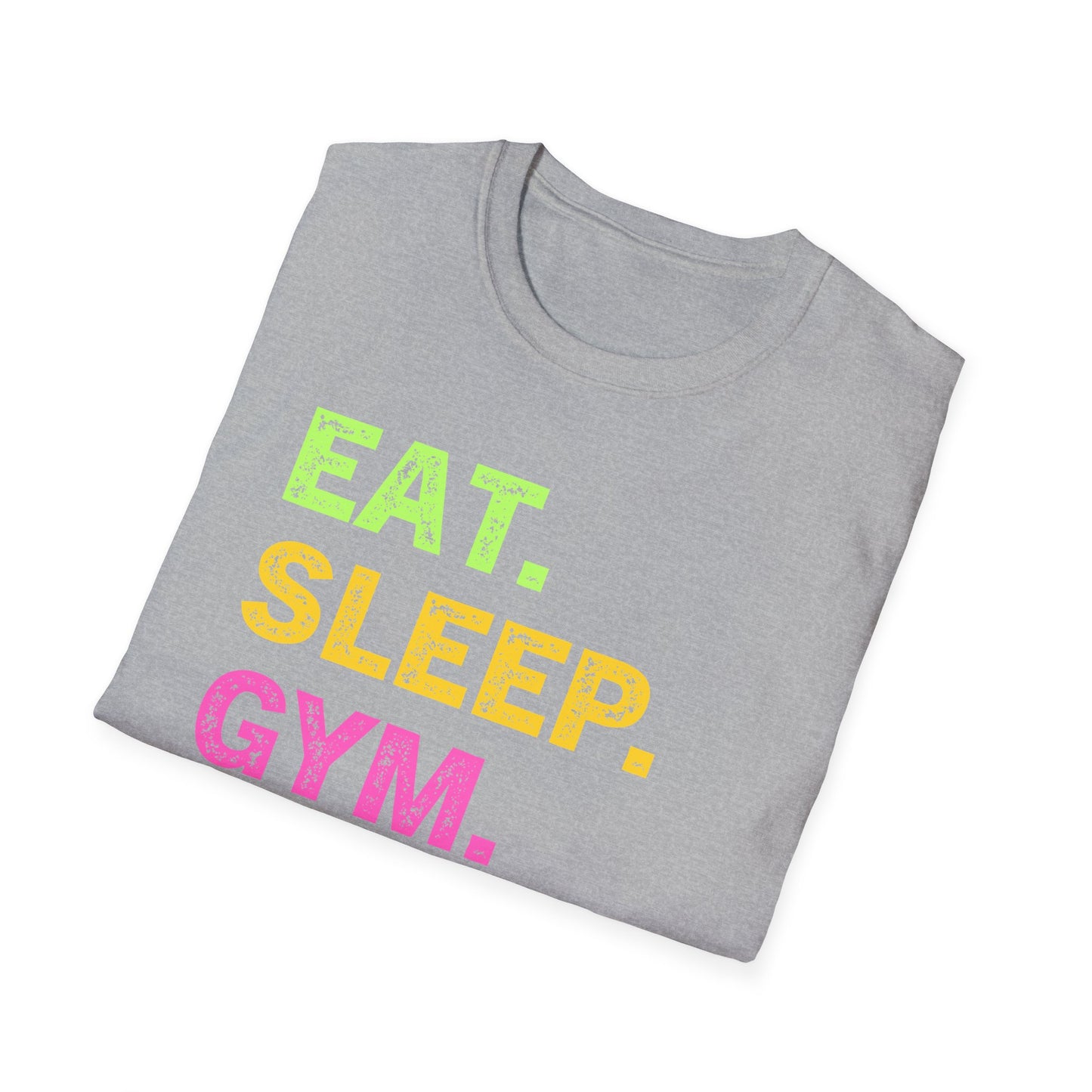 Eat. Sleep. Gym. Repeat. Fitness T-Shirt — Motivational Workout Tee