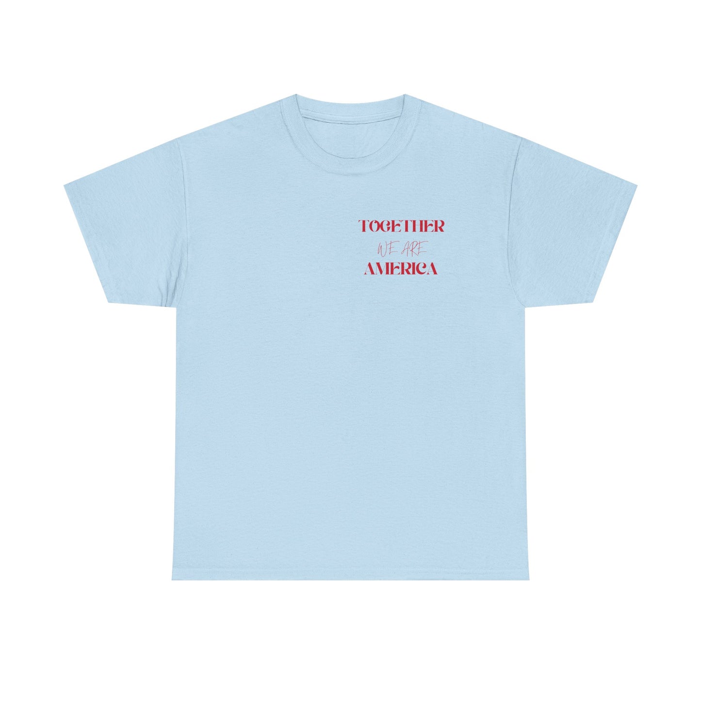 T‑Shirt — “Together for America” Love & Flags Graphic Tee
