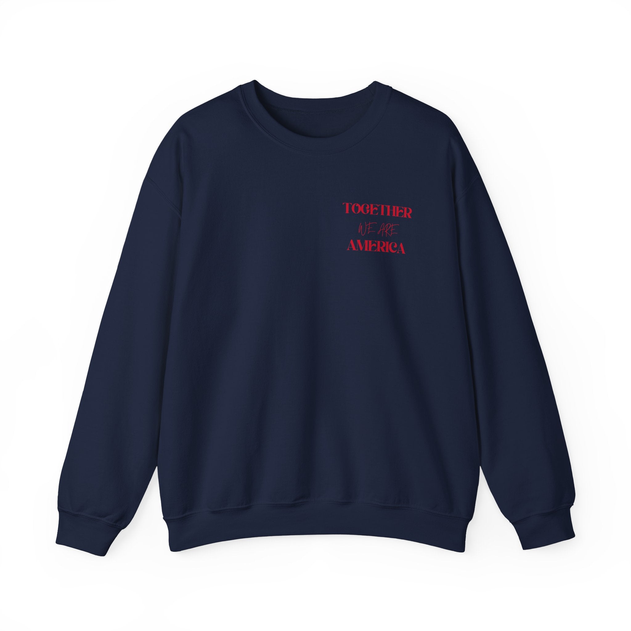 Crewneck Sweatshirt — 'Together We Rise' Love & International Flags Peace Design