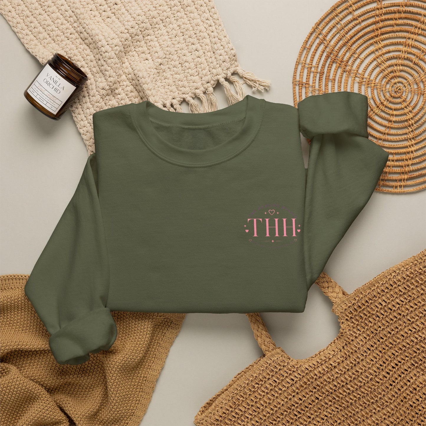 Crewneck Sweatshirt — "Stay Scary, Lift Heavy, Chase Goals" Halloween Gym Graphic