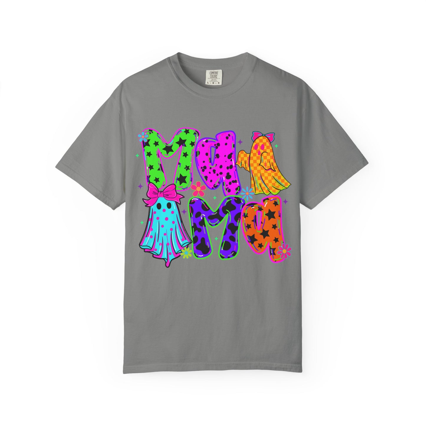 Graphic T-Shirt — Colorful 'Mama' Ghosts Halloween Shirt