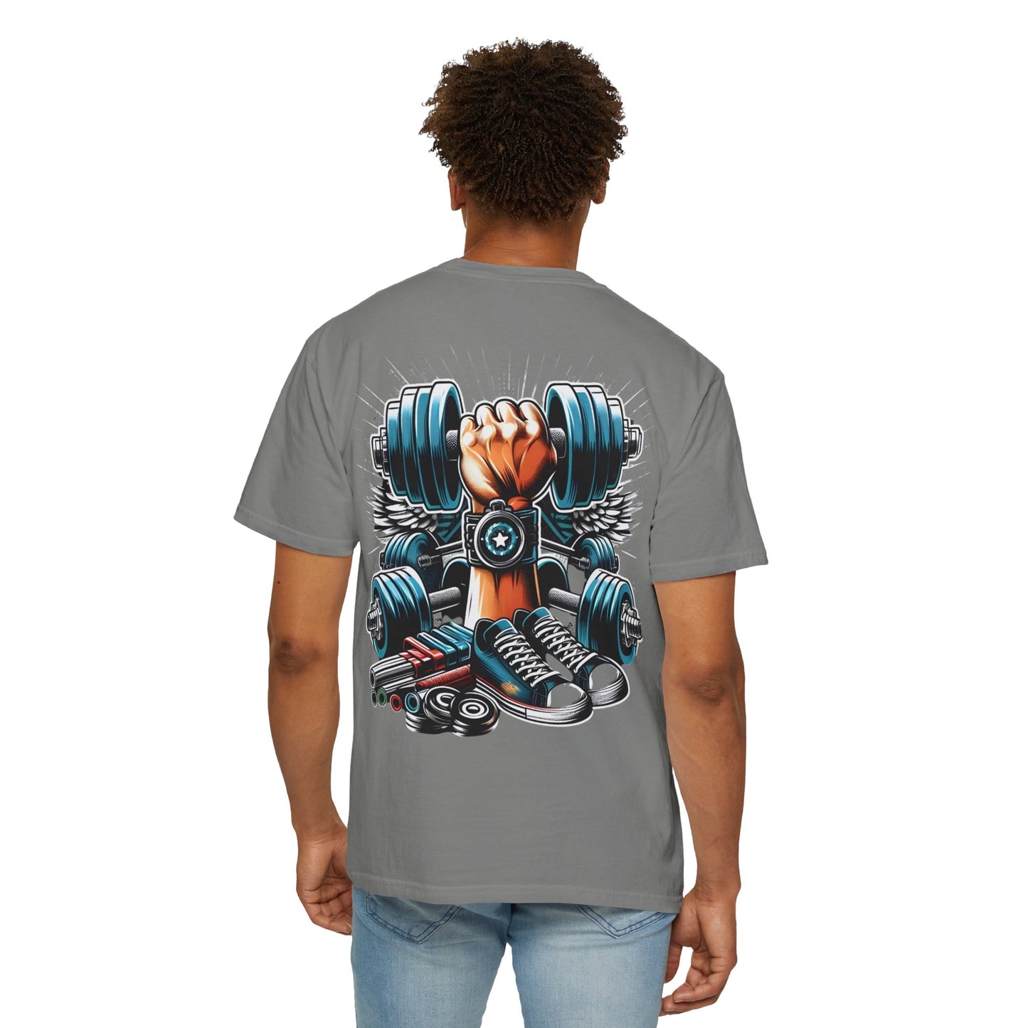 'Grip & Grind' Dumbbell Gym Tee
