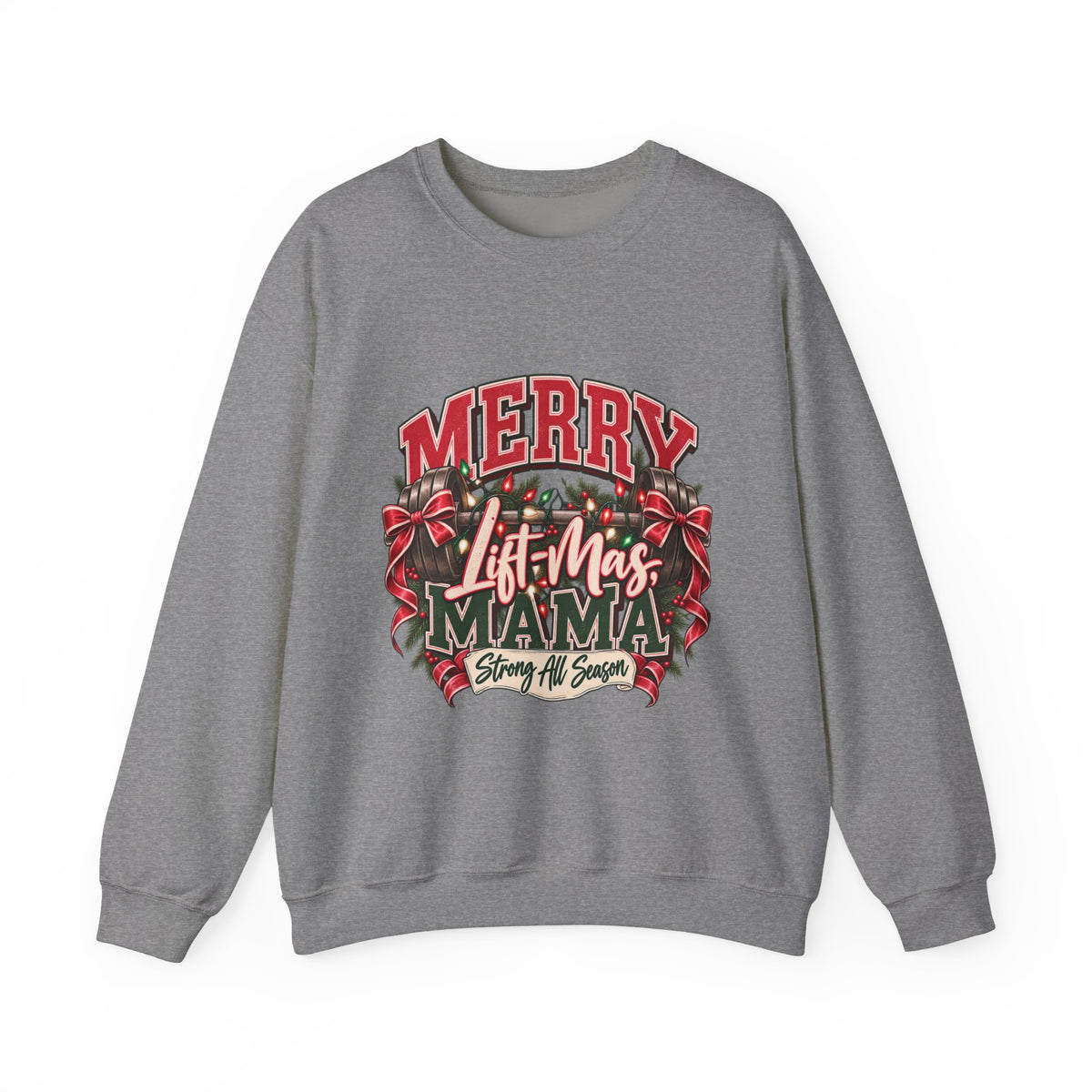 Crewneck Sweatshirt — "Merry Lit-Mas Mama" Christmas Graphic