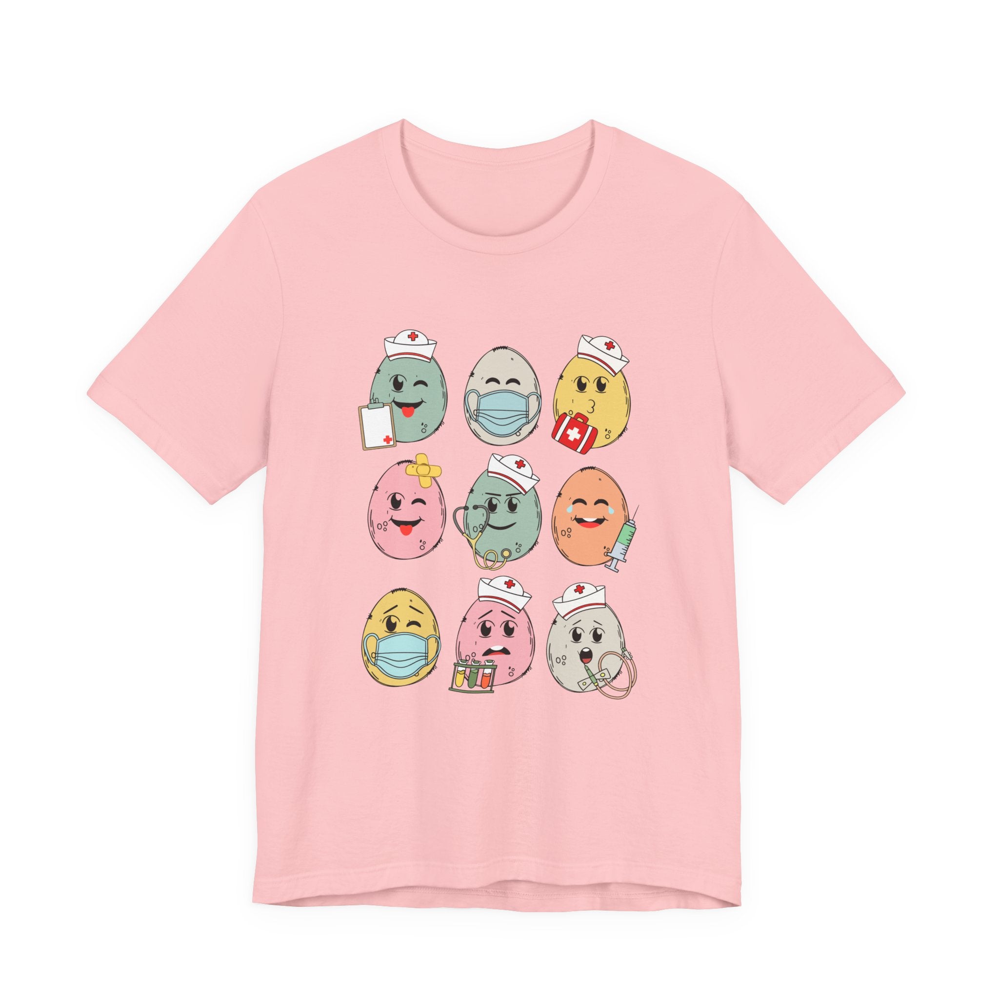 Cute Nurse Egg Emoji T-Shirt – Healthcare Worker Appreciation Tee