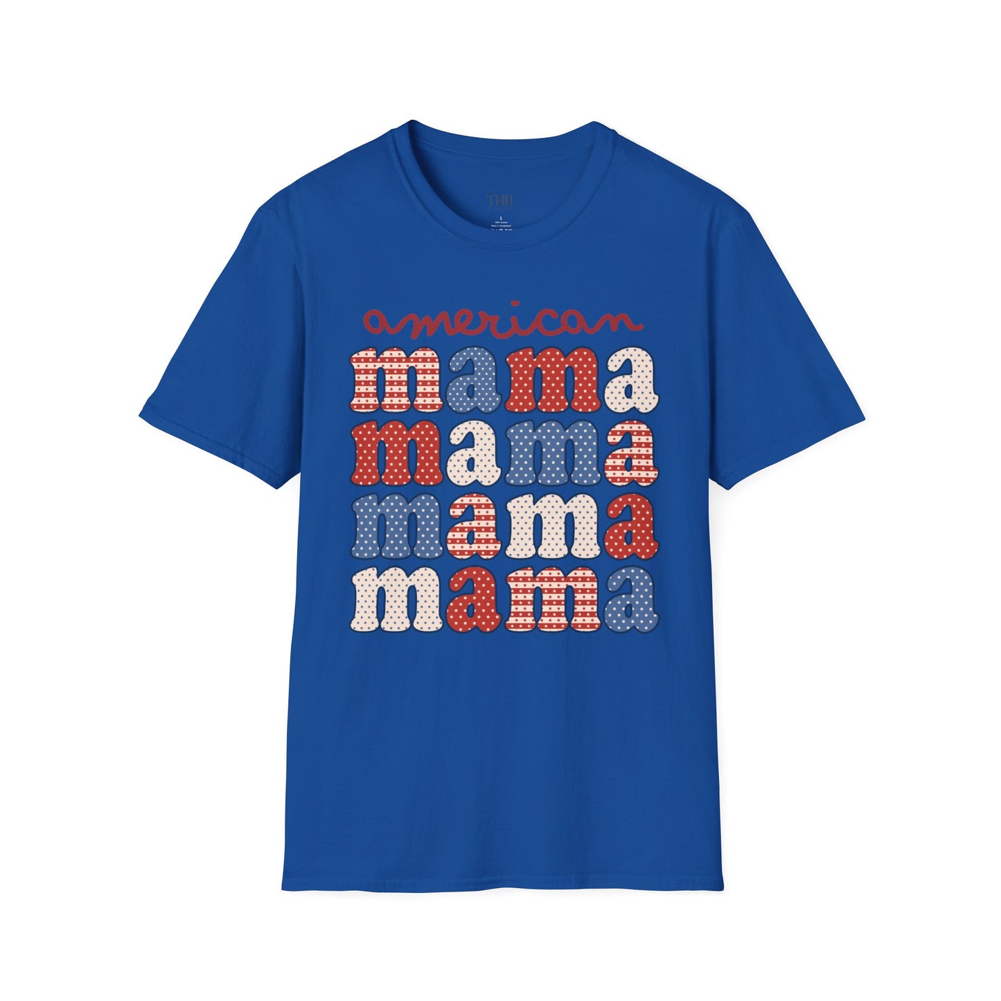 American Mama T-Shirt — Retro Patriotic Mama Tee for 4th of July & Mother's Day