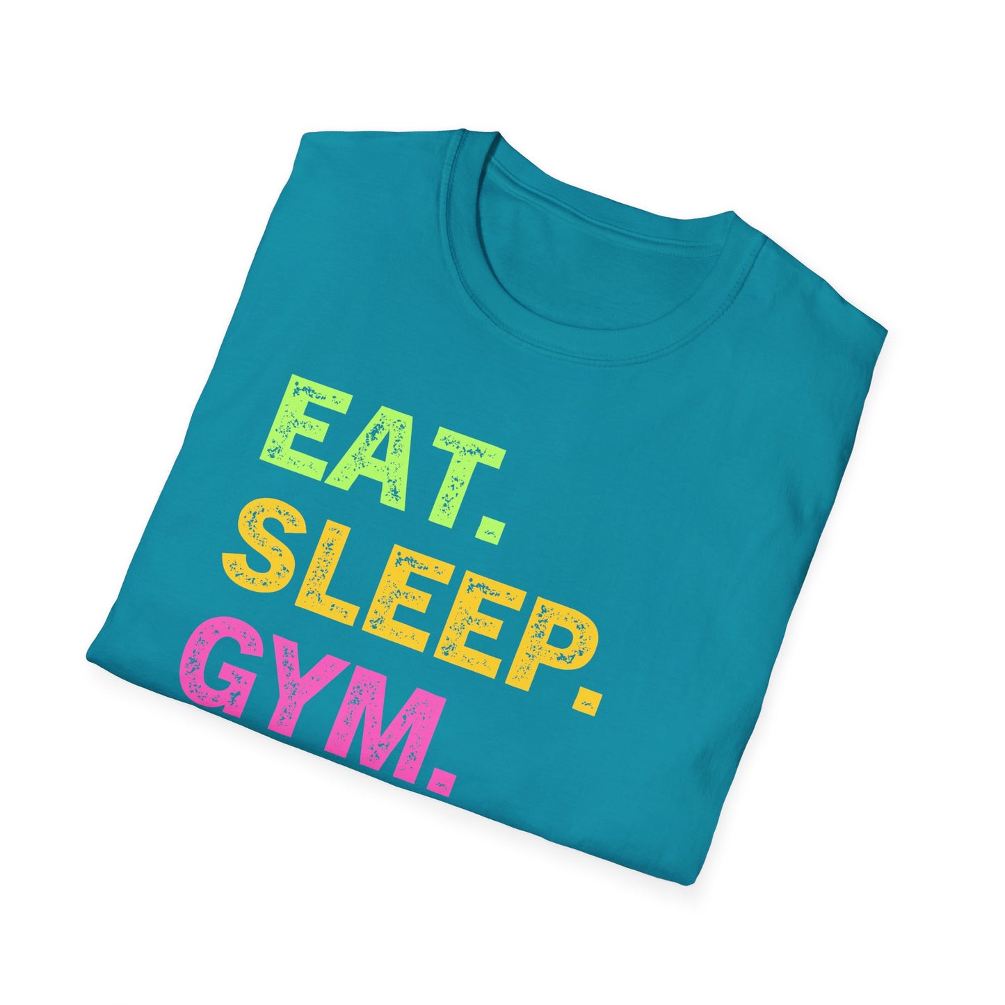 Eat. Sleep. Gym. Repeat. Fitness T-Shirt — Motivational Workout Tee