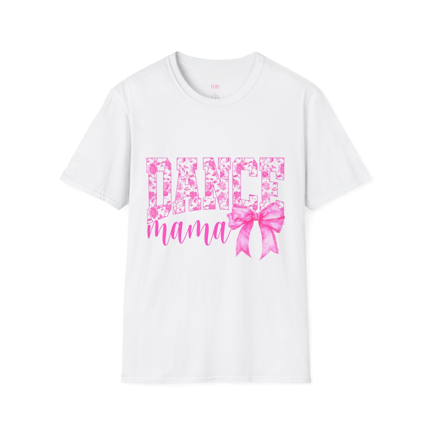 Dance Mama T-Shirt — Pink Floral Dance Mom Tee with Bow