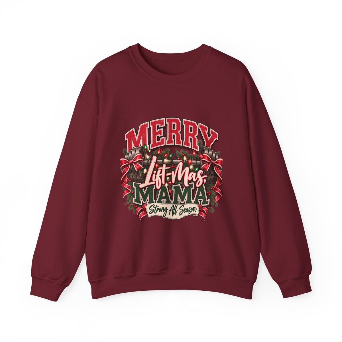 Crewneck Sweatshirt — "Merry Lit-Mas Mama" Christmas Graphic