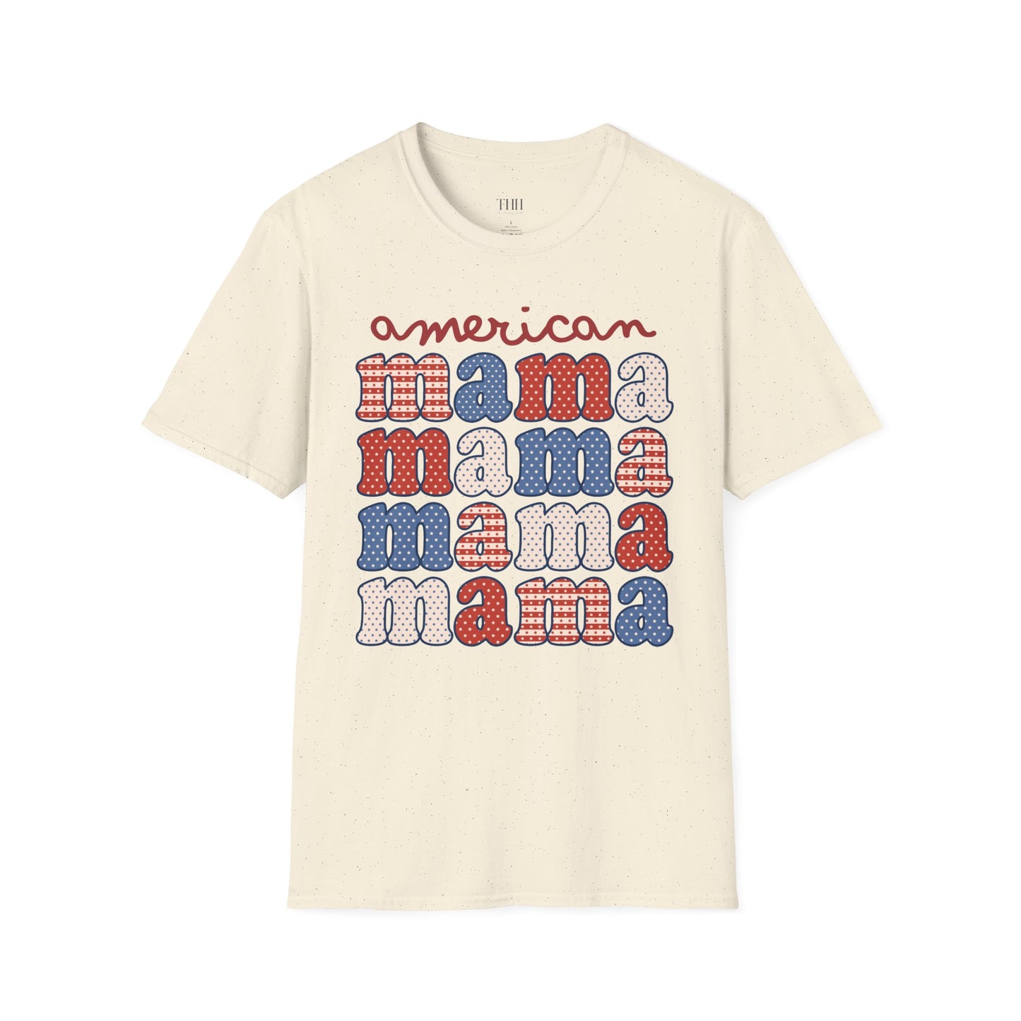 American Mama T-Shirt — Retro Patriotic Mama Tee for 4th of July & Mother's Day