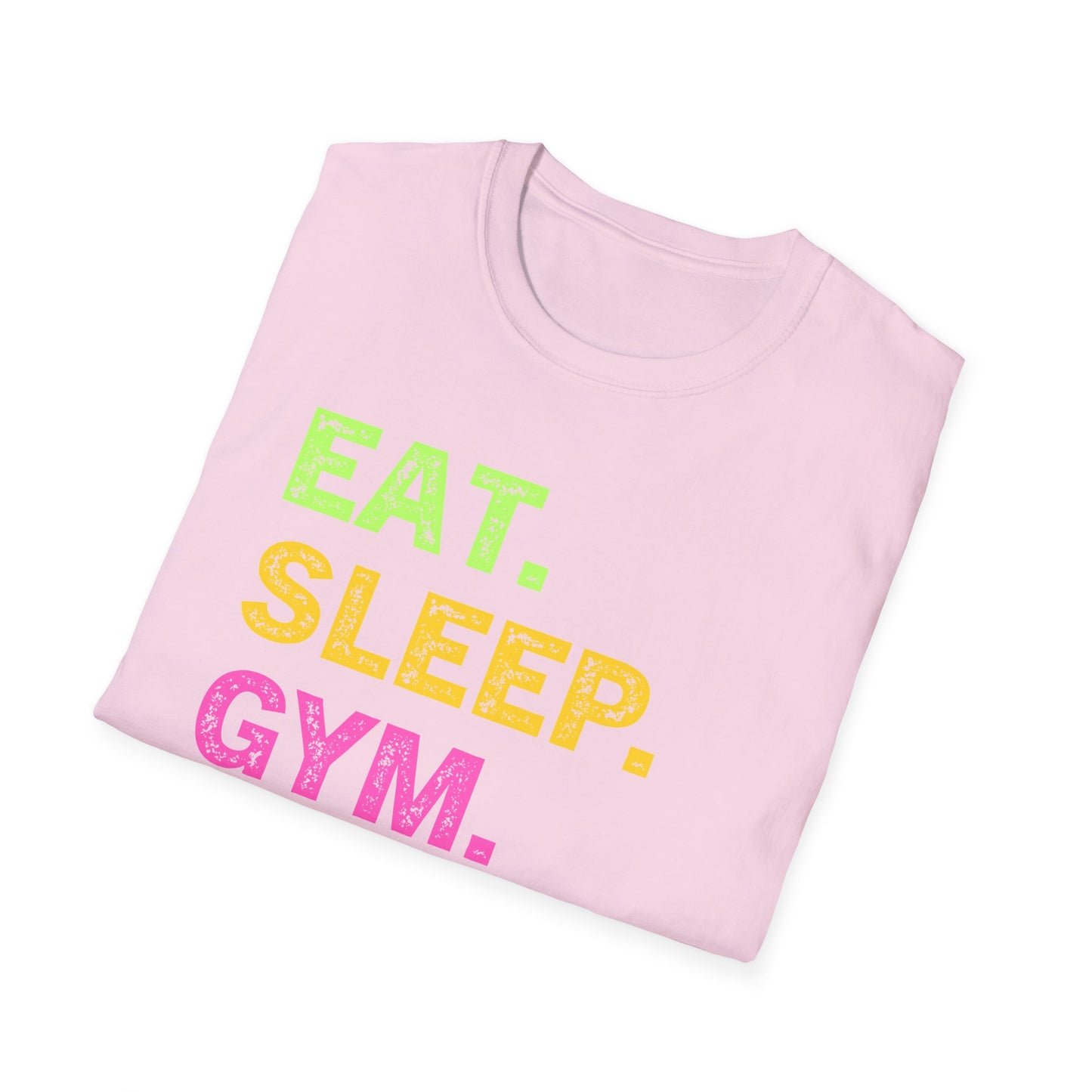 Eat. Sleep. Gym. Repeat. Fitness T-Shirt — Motivational Workout Tee