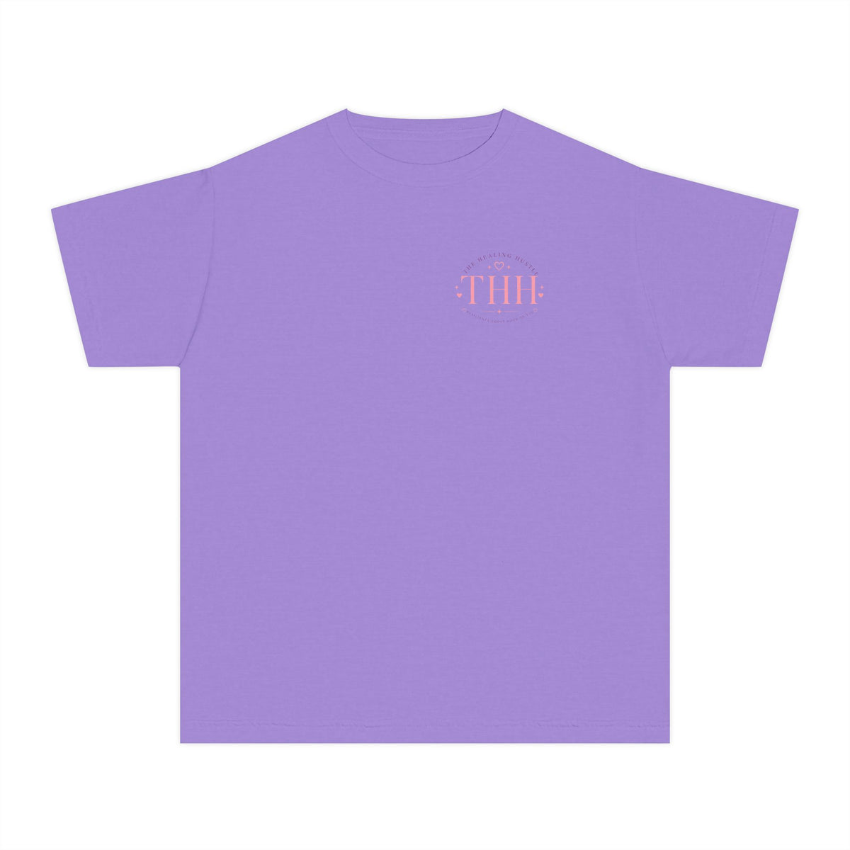 Youth Tee — "Big Dreams, Bigger Faith" Pink Bow Graphic