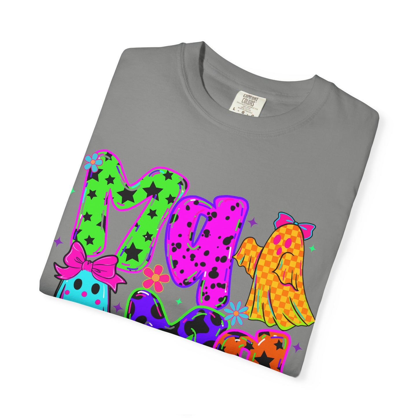 Graphic T-Shirt — Colorful 'Mama' Ghosts Halloween Shirt